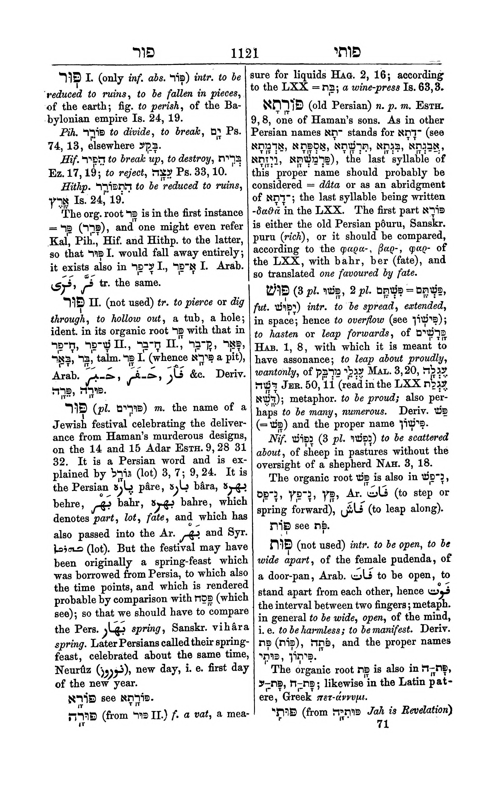 Fürst Lexicon Page 1161