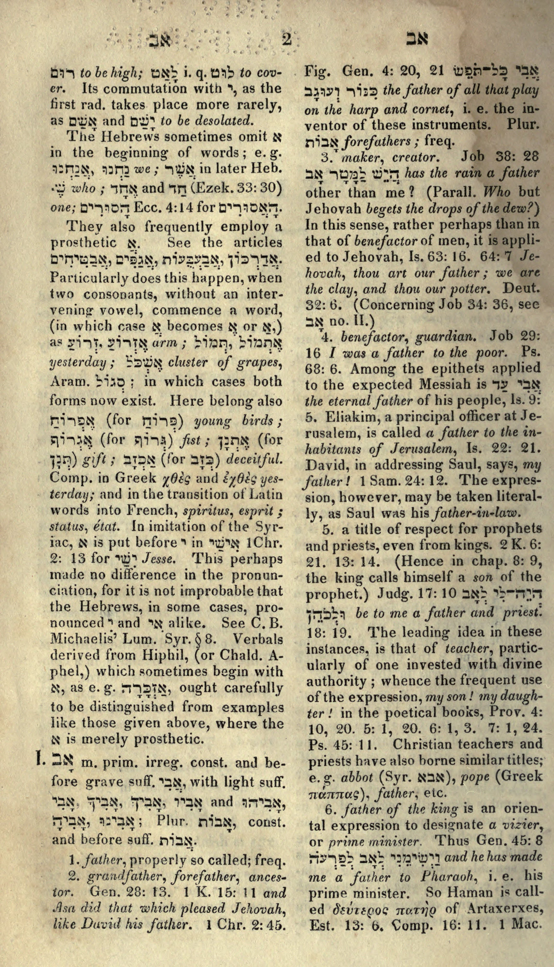 Gesenius Lexicon Page 16