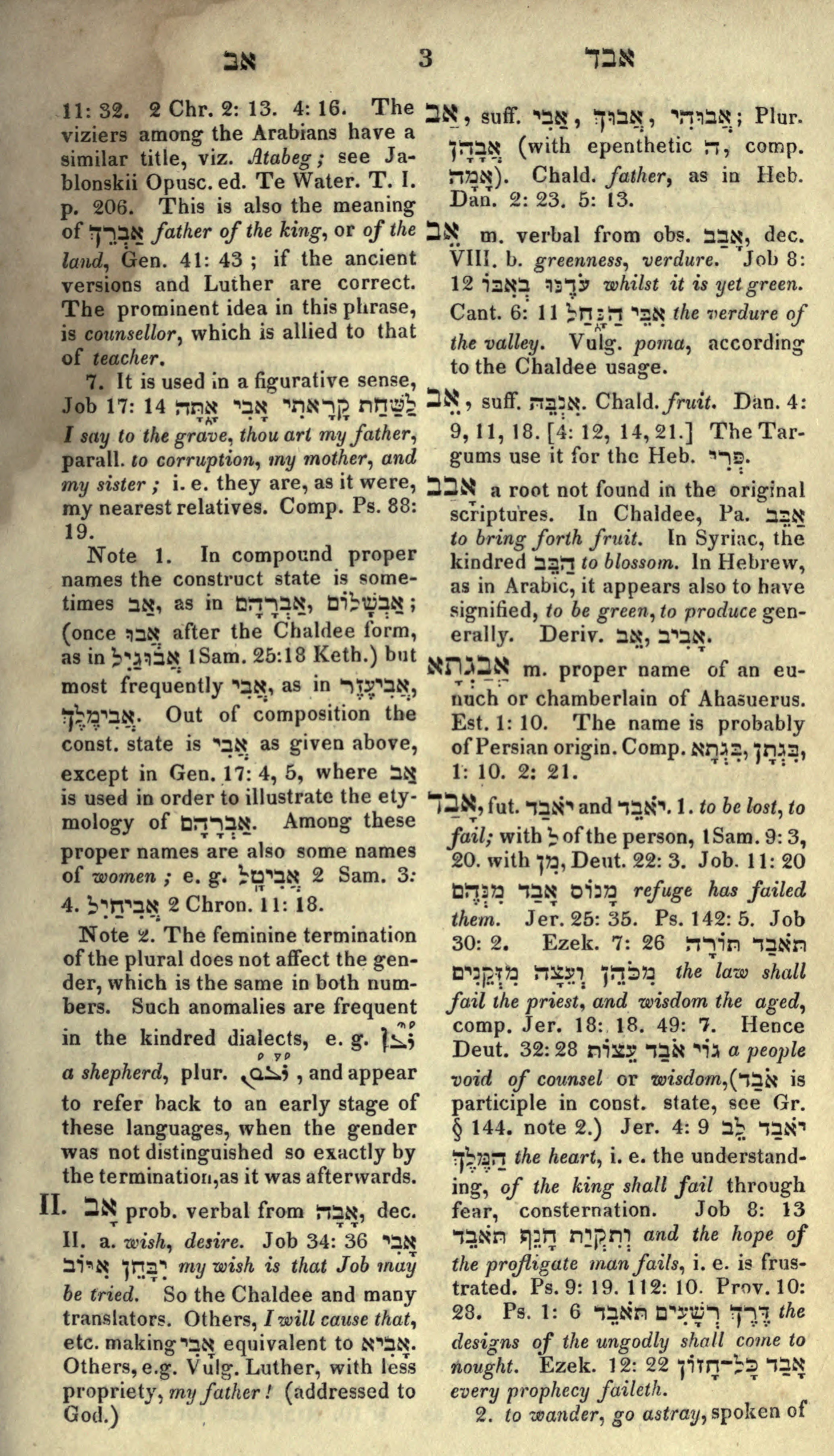 Gesenius Lexicon Page 17