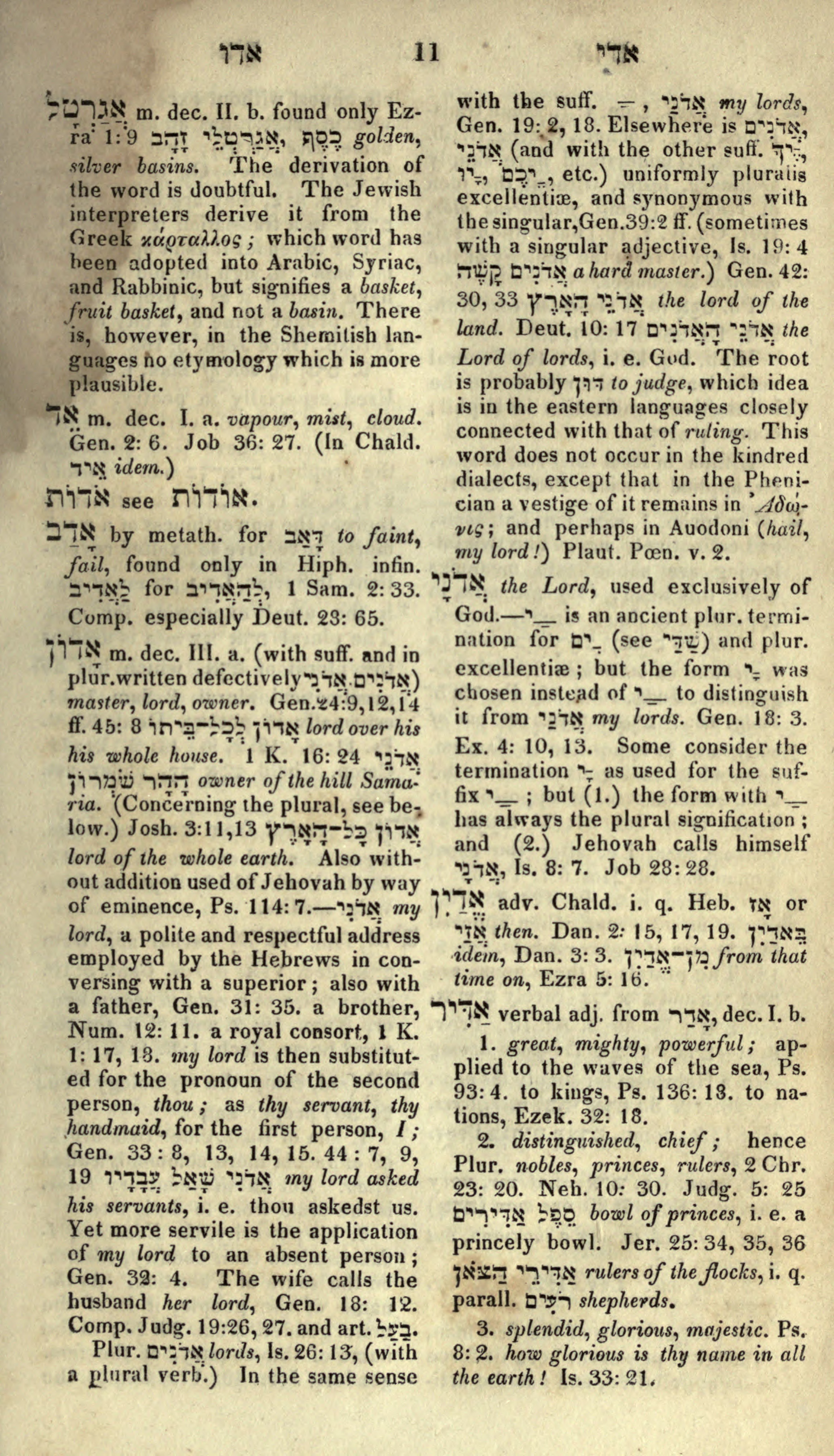 Gesenius Lexicon Page 25