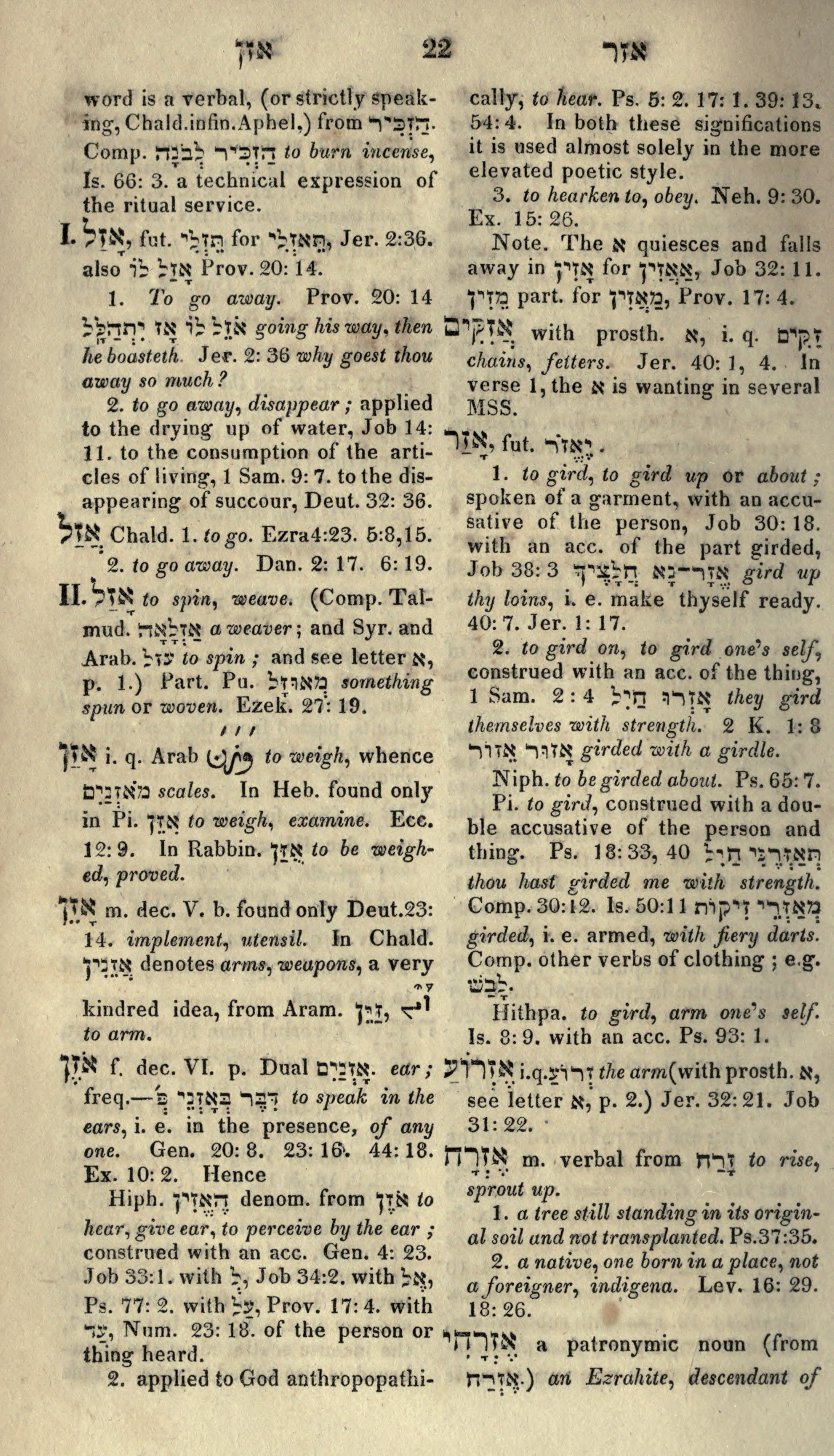 Gesenius Lexicon Page 36