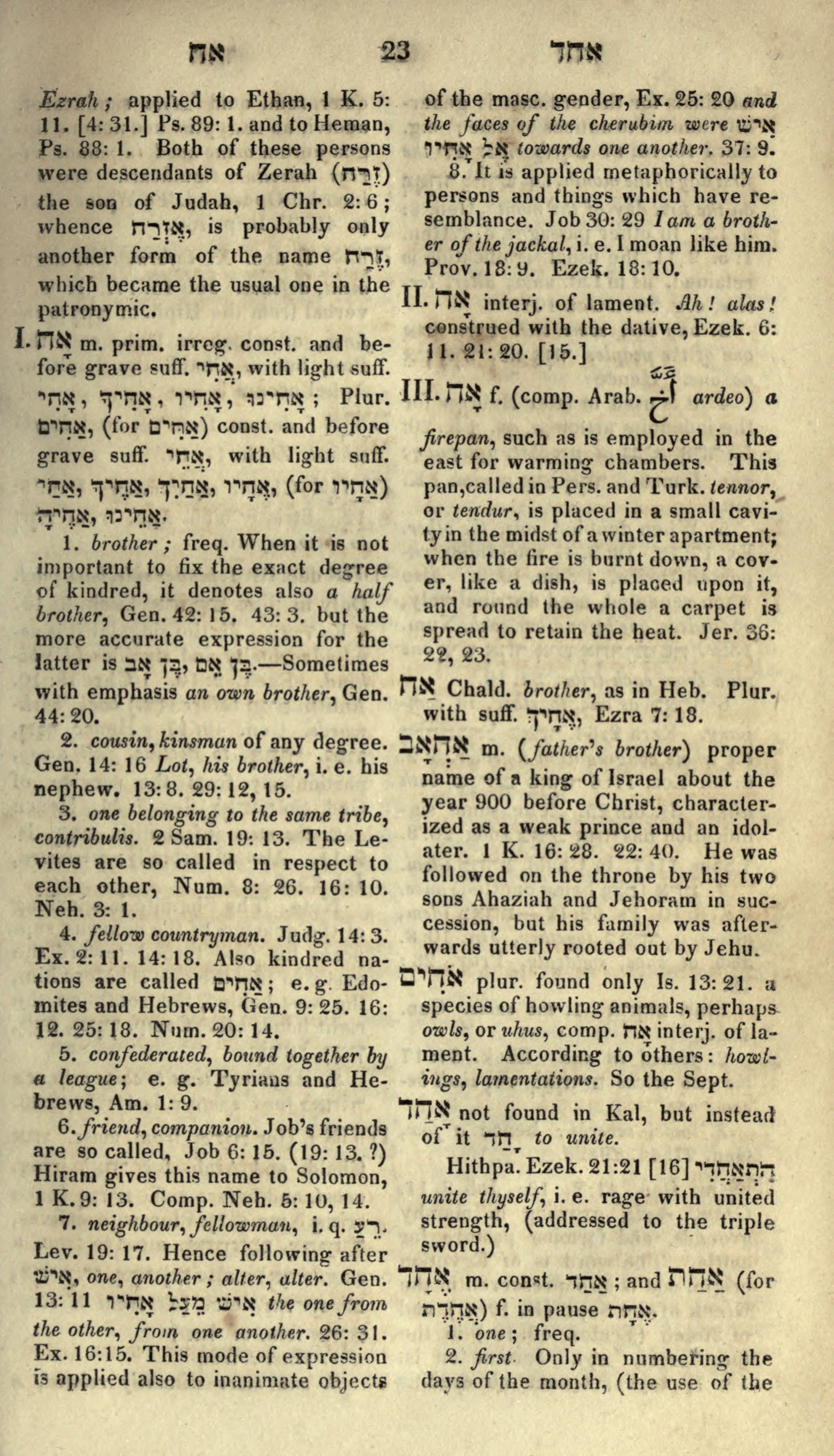 Gesenius Lexicon Page 37