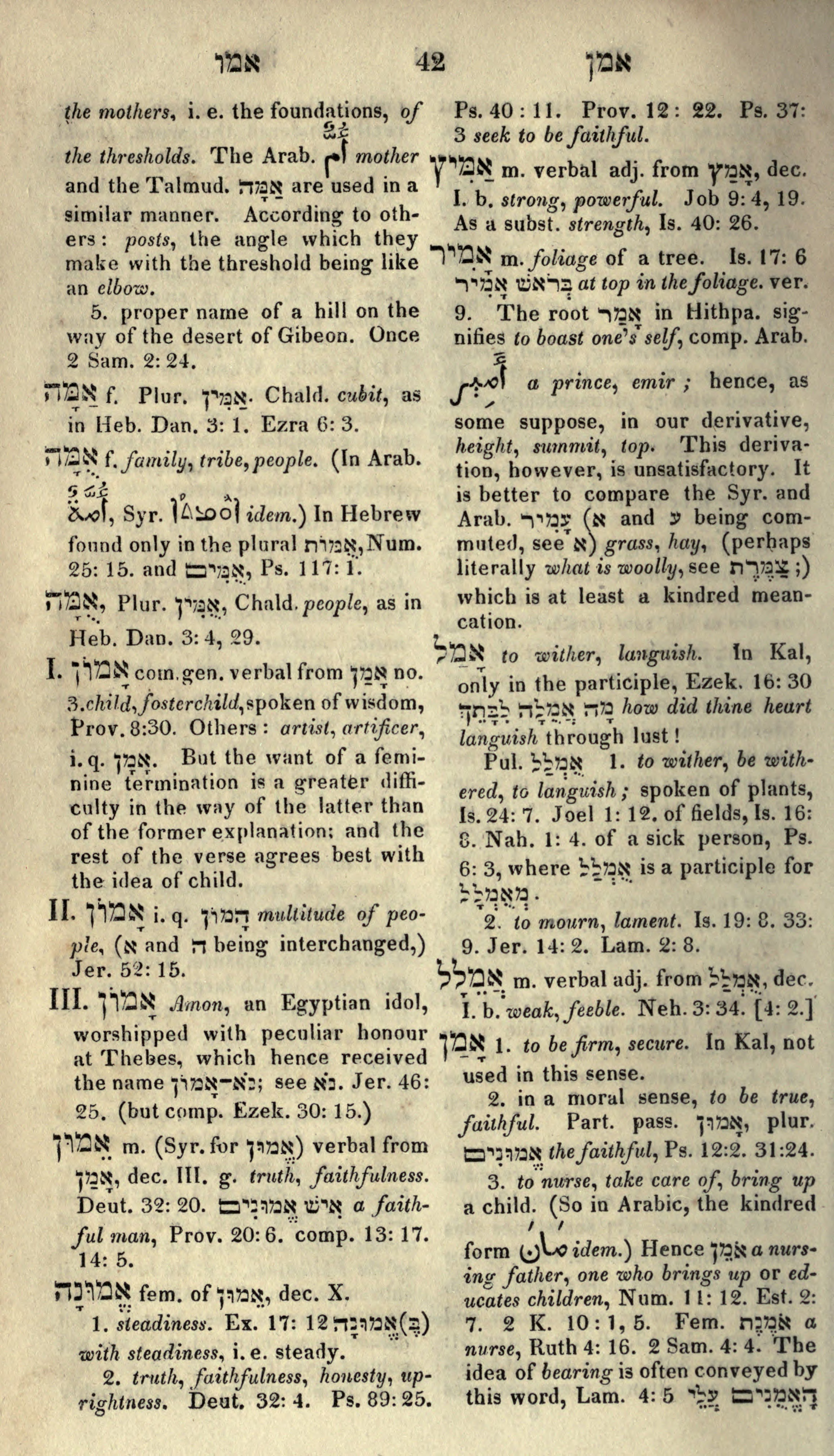 Gesenius Lexicon Page 56