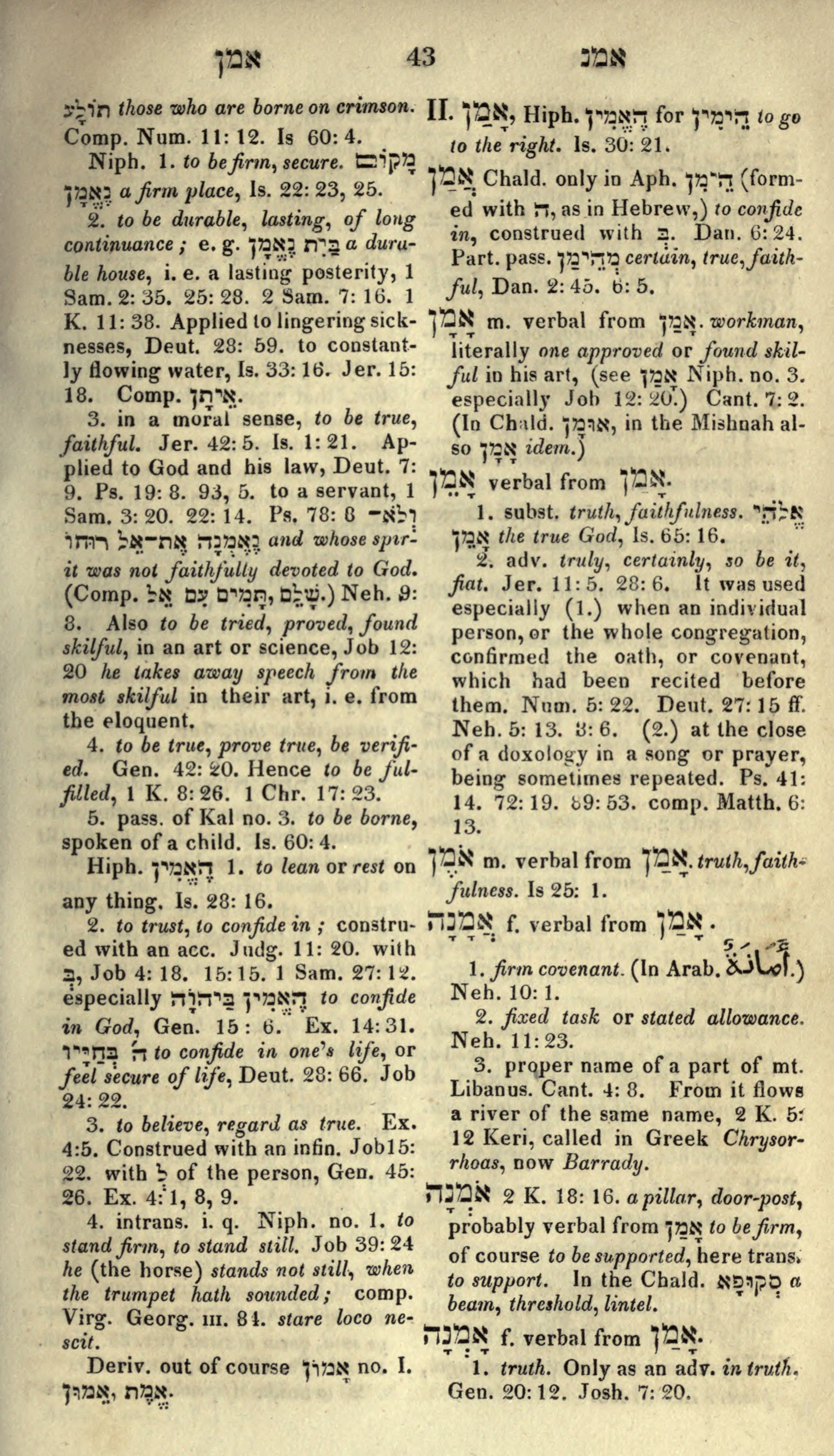 Gesenius Lexicon Page 57