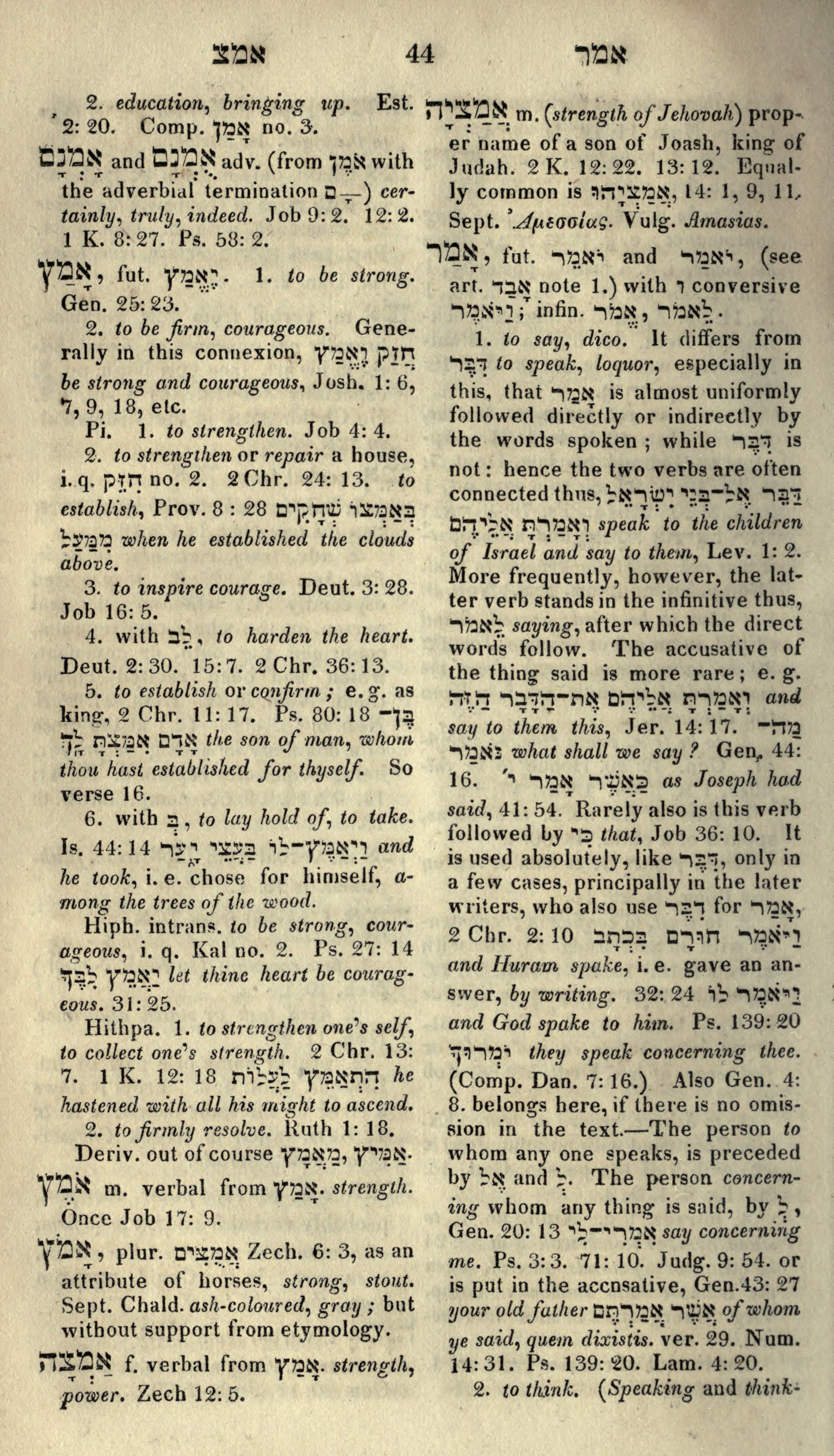 Gesenius Lexicon Page 58