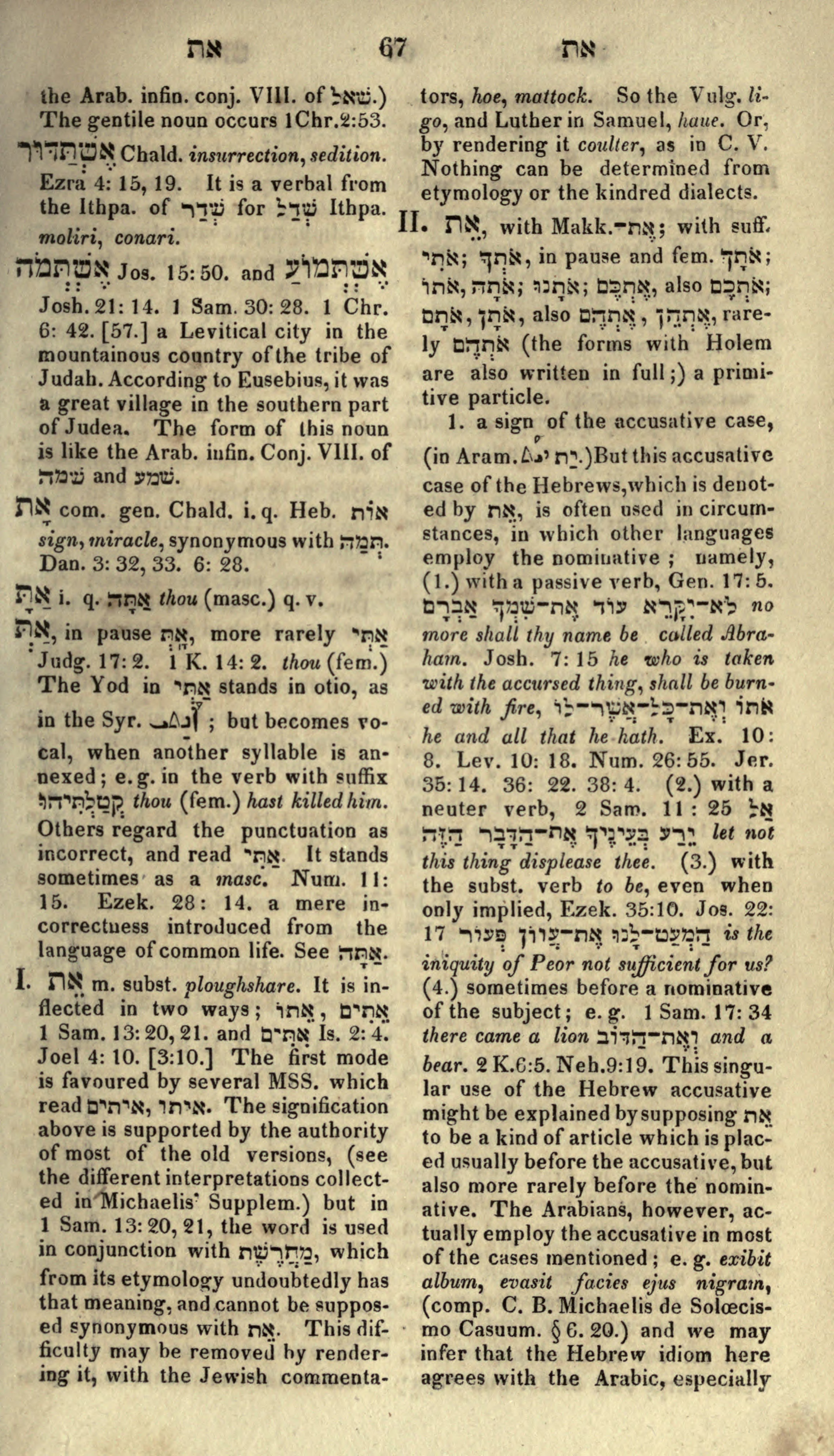 Gesenius Lexicon Page 81