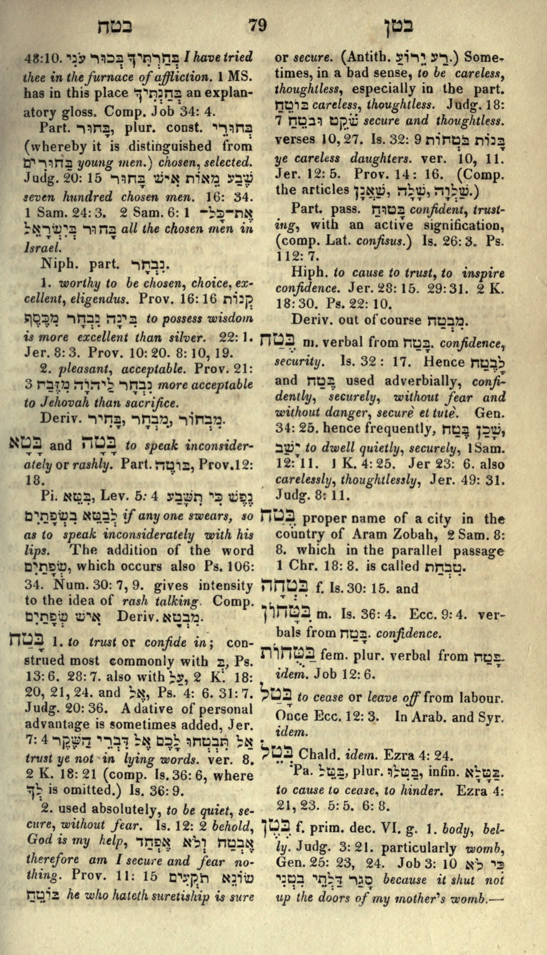 Gesenius Lexicon Page 93