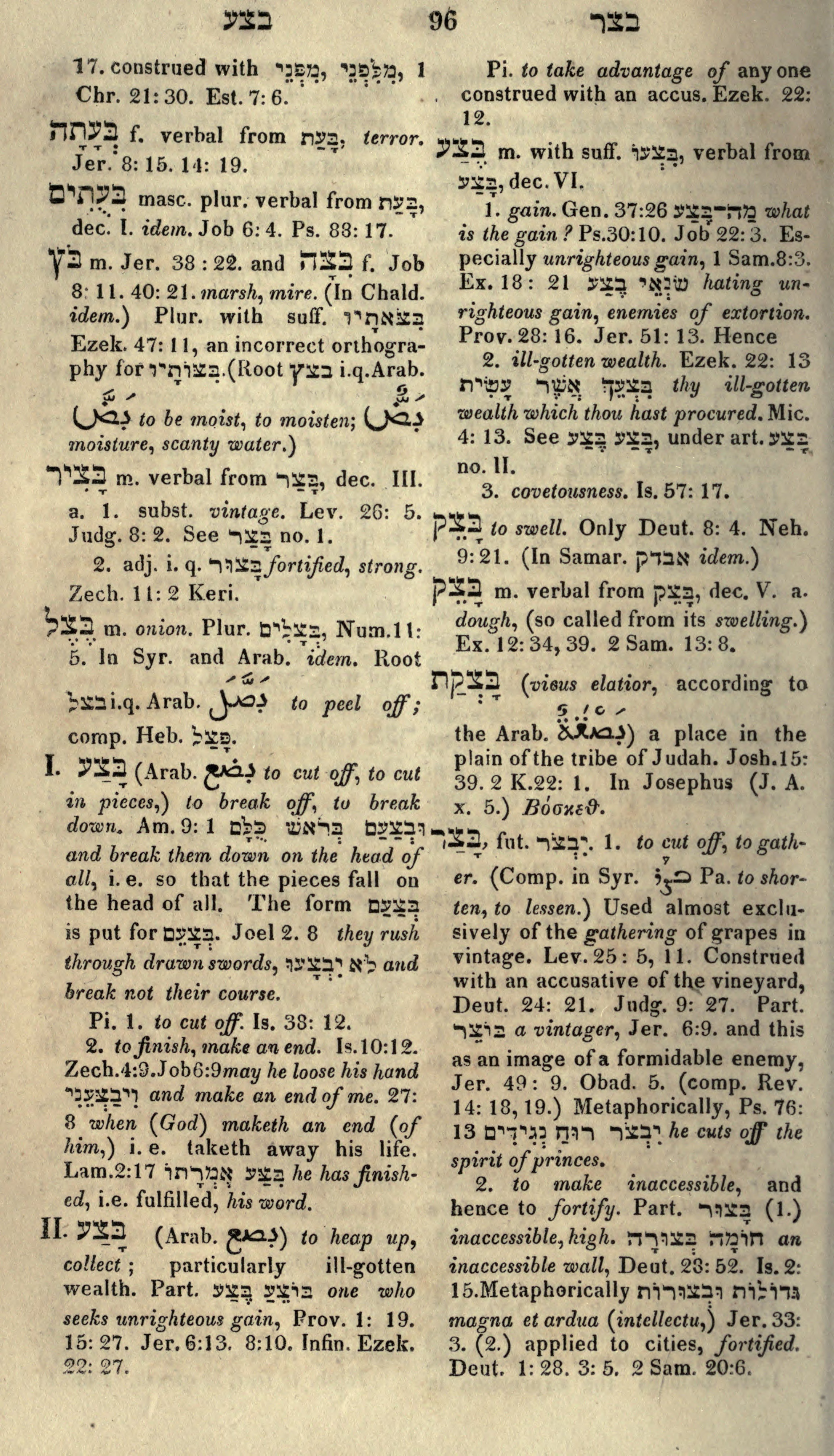 Gesenius Lexicon Page 110