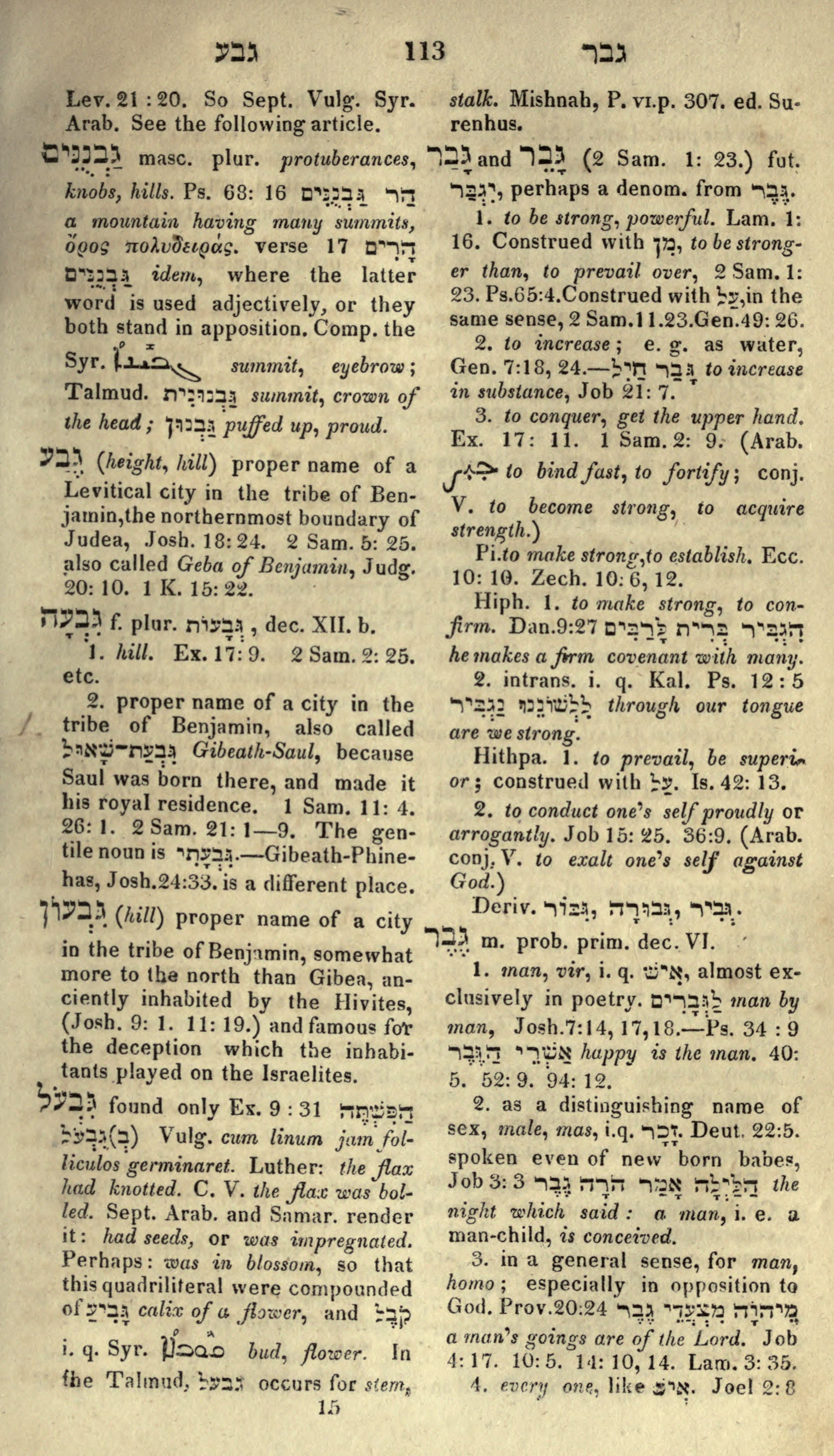 Gesenius Lexicon Page 127