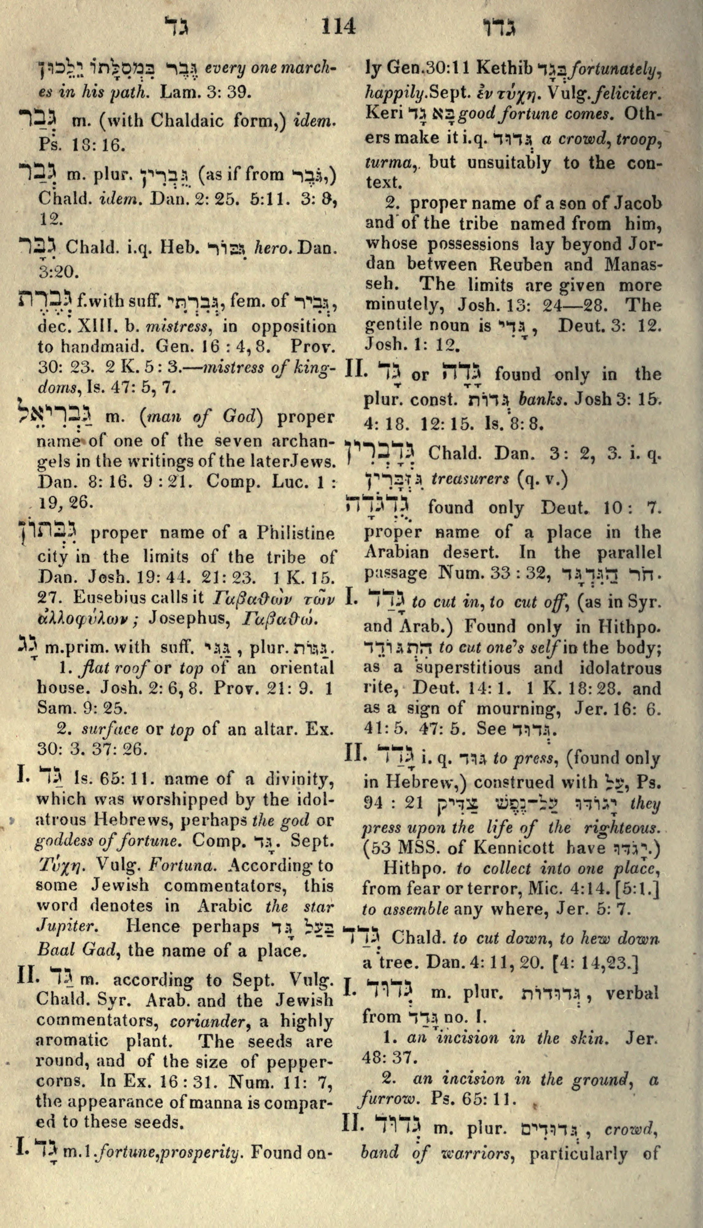 Gesenius Lexicon Page 128