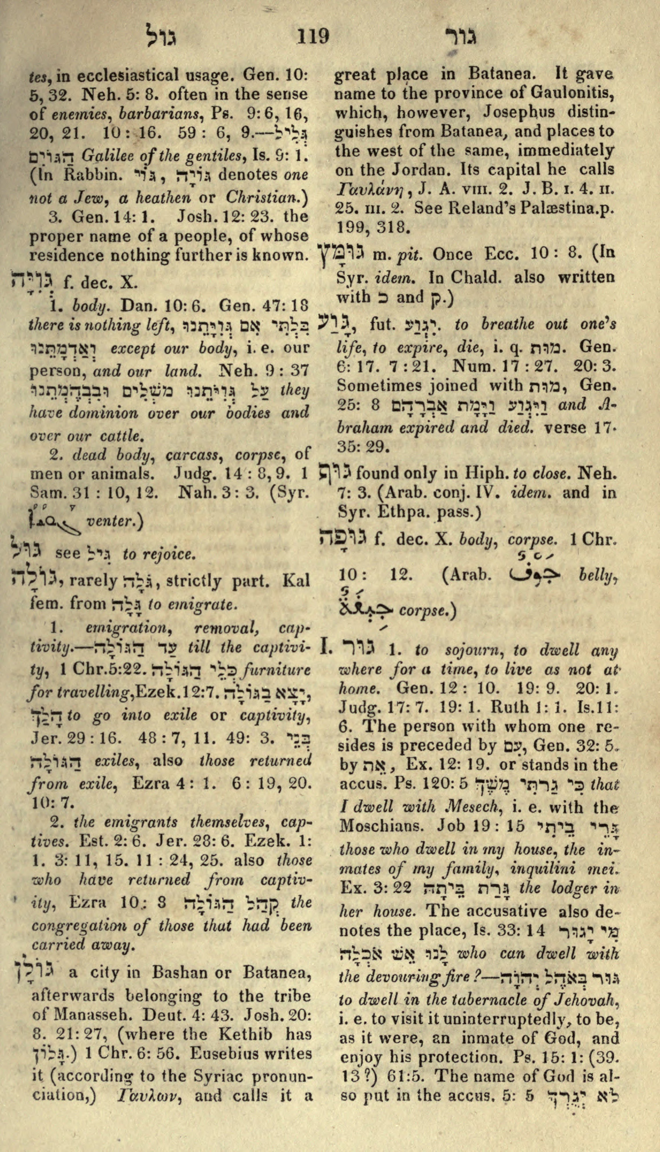 Gesenius Lexicon Page 133