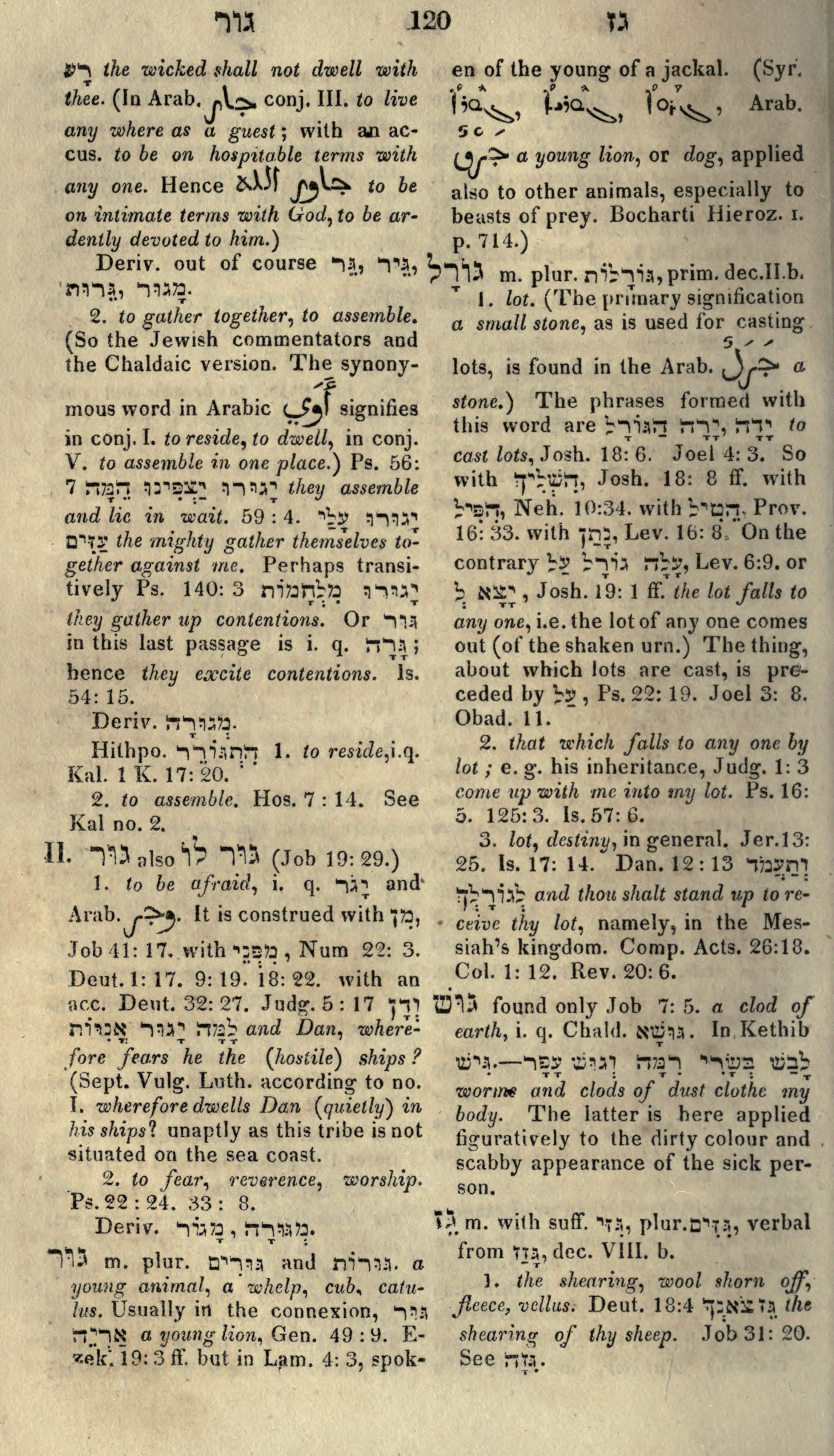 Gesenius Lexicon Page 134