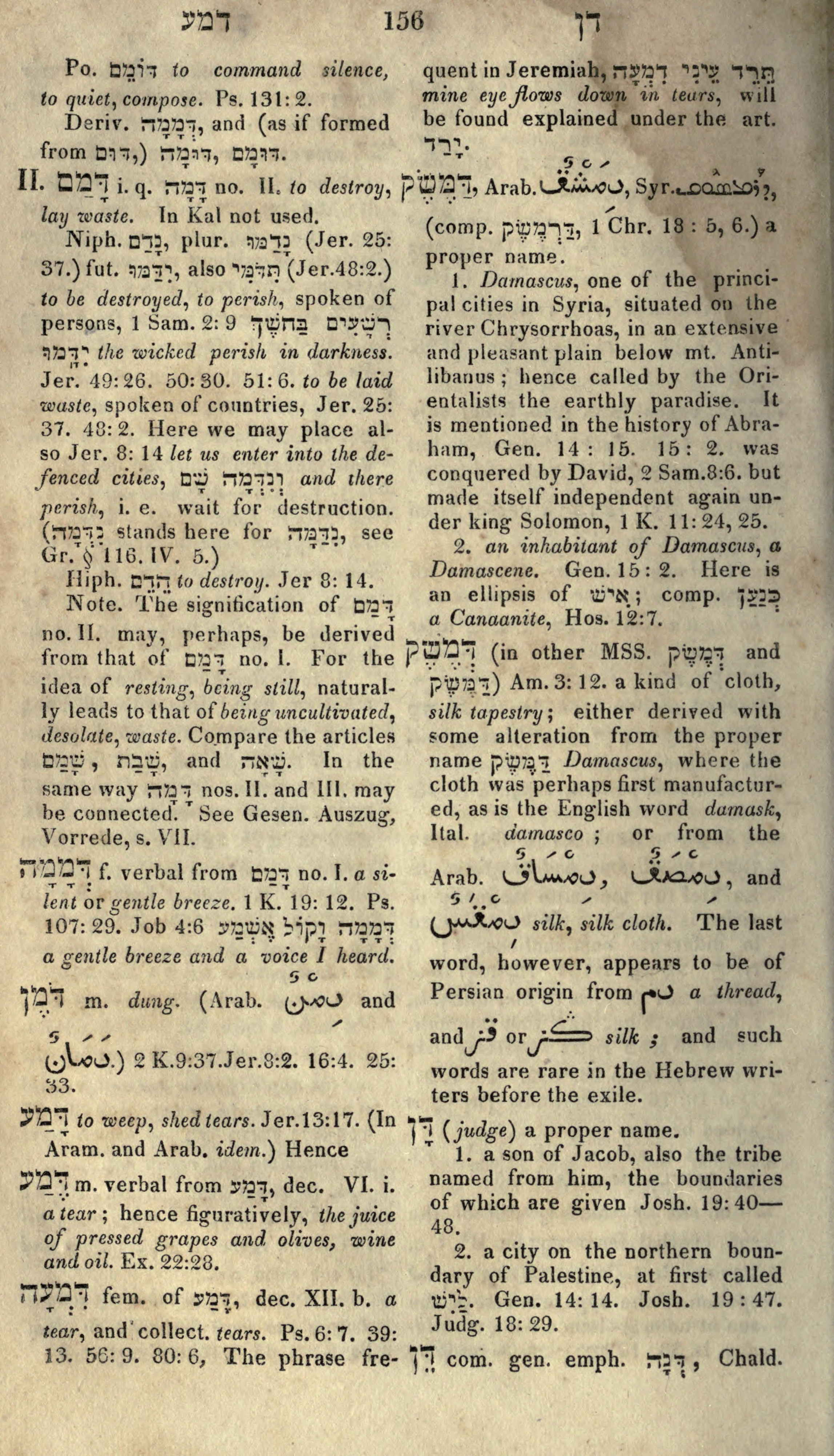 Gesenius Lexicon Page 170