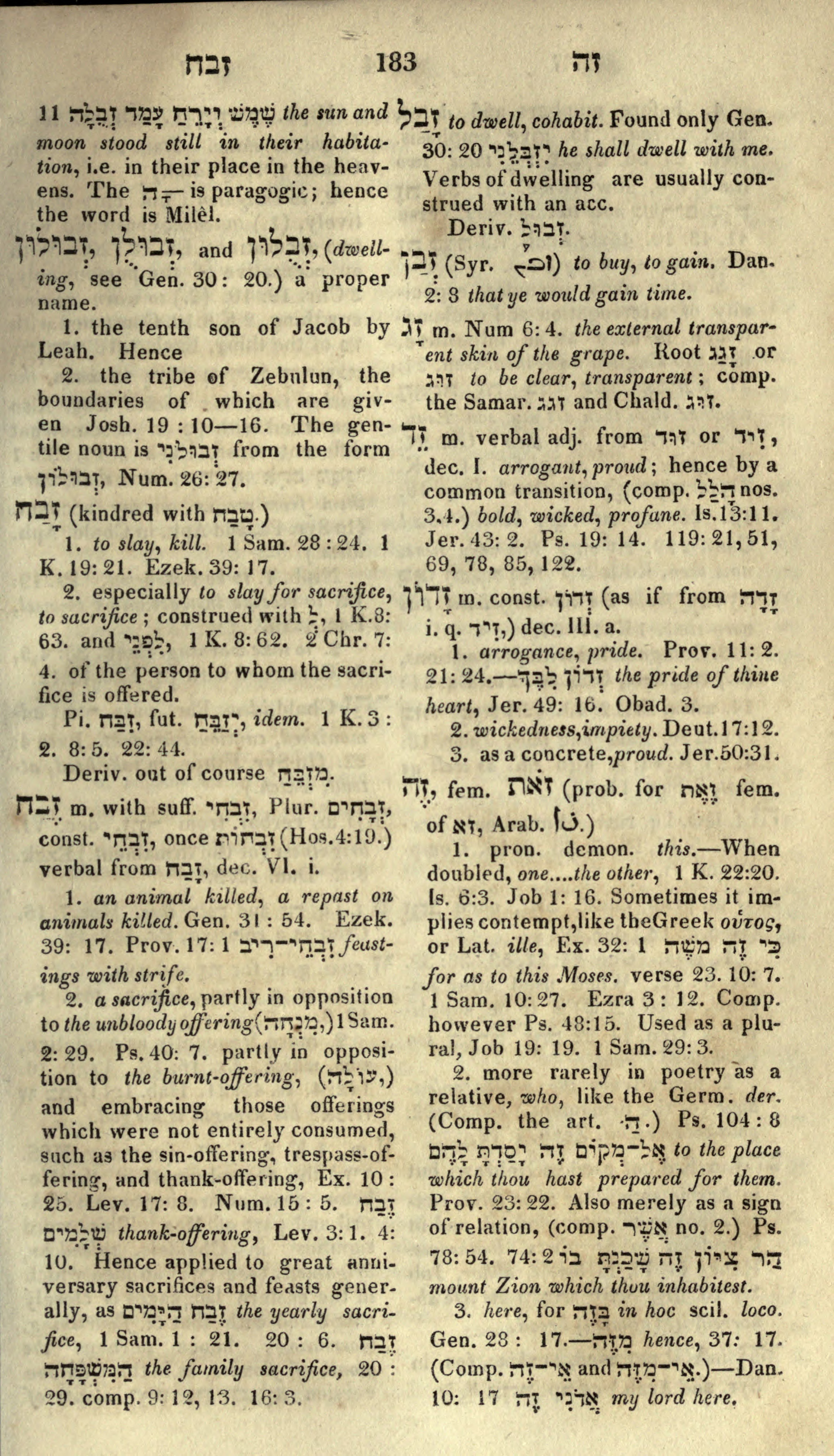 Gesenius Lexicon Page 197