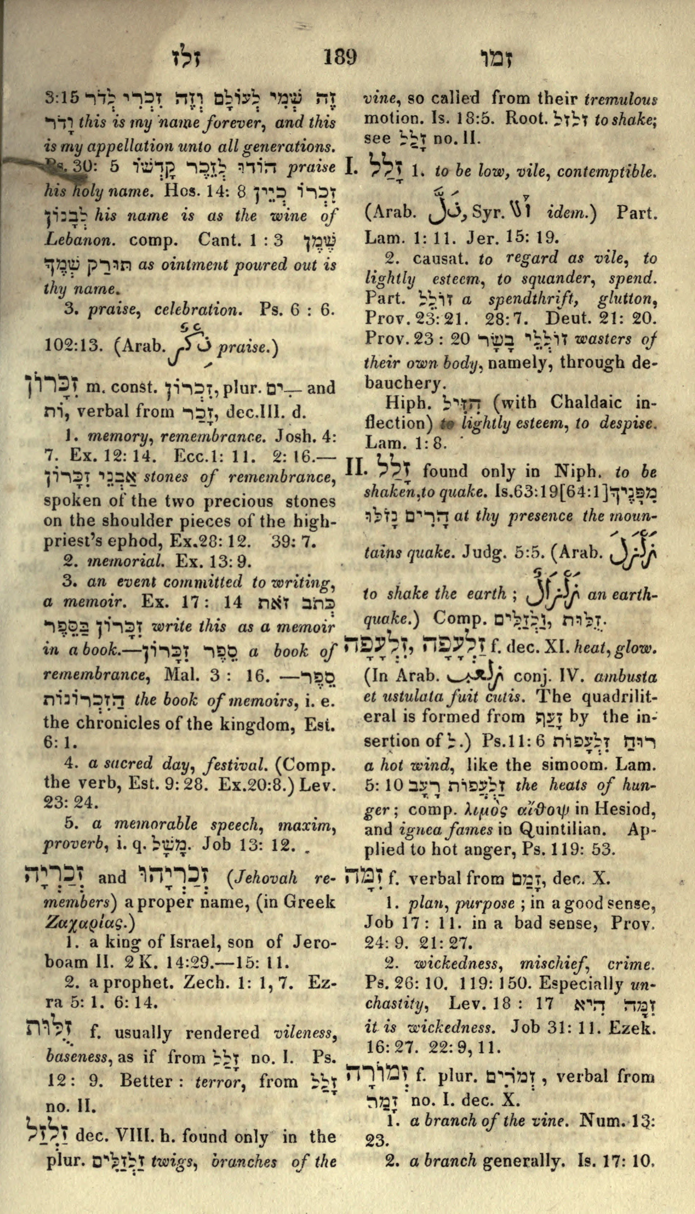 Gesenius Lexicon Page 203