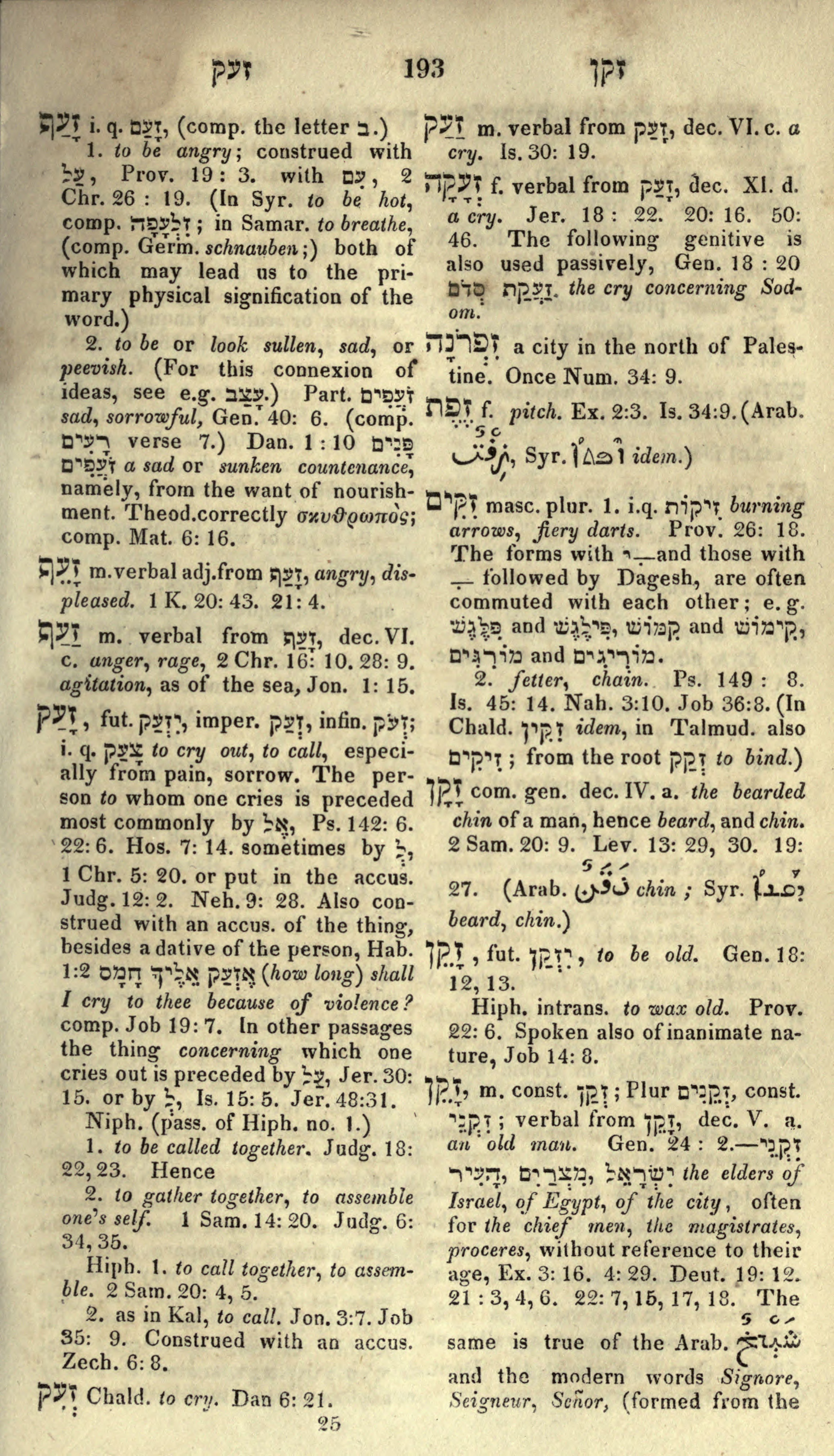 Gesenius Lexicon Page 207