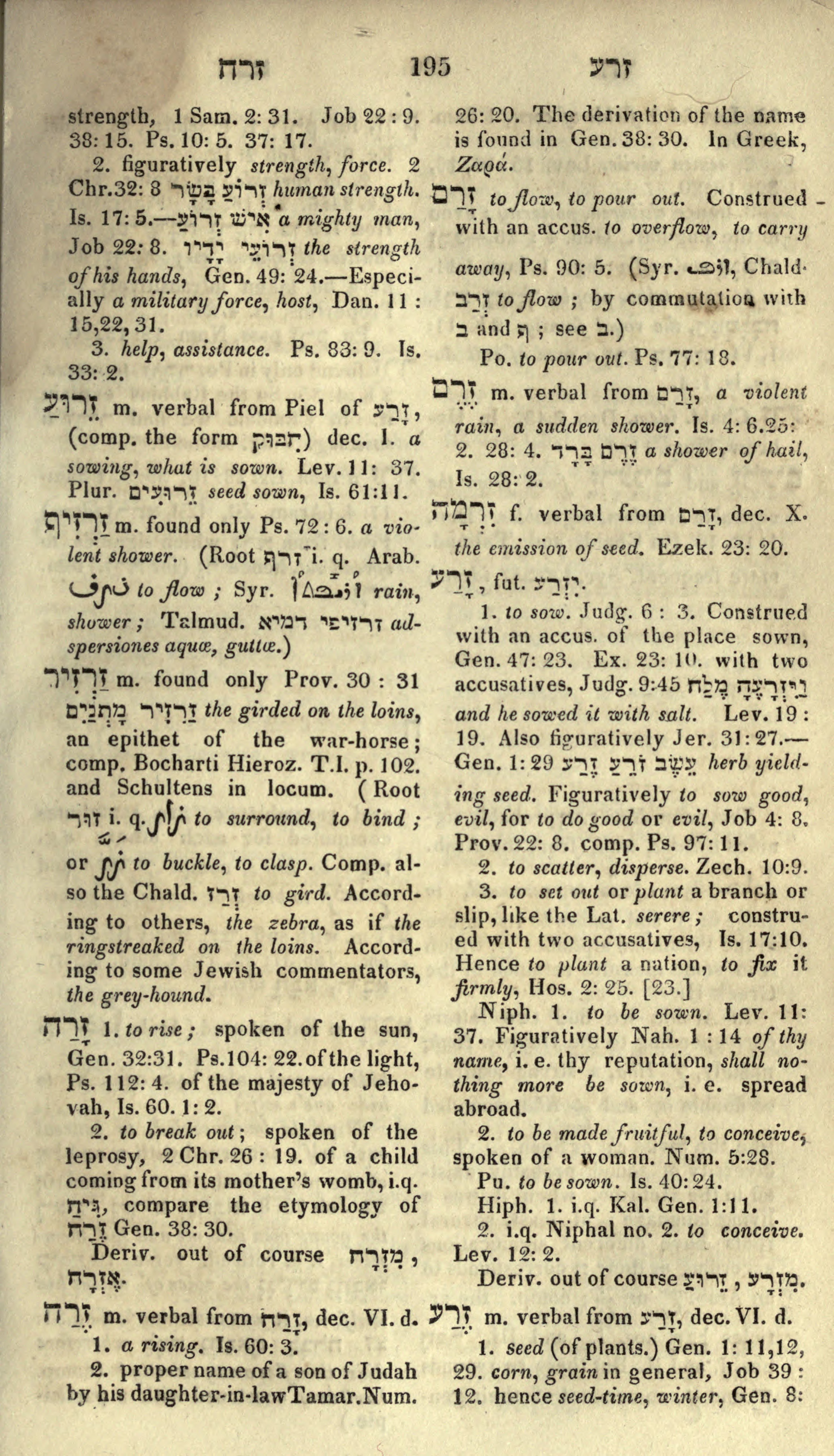 Gesenius Lexicon Page 209