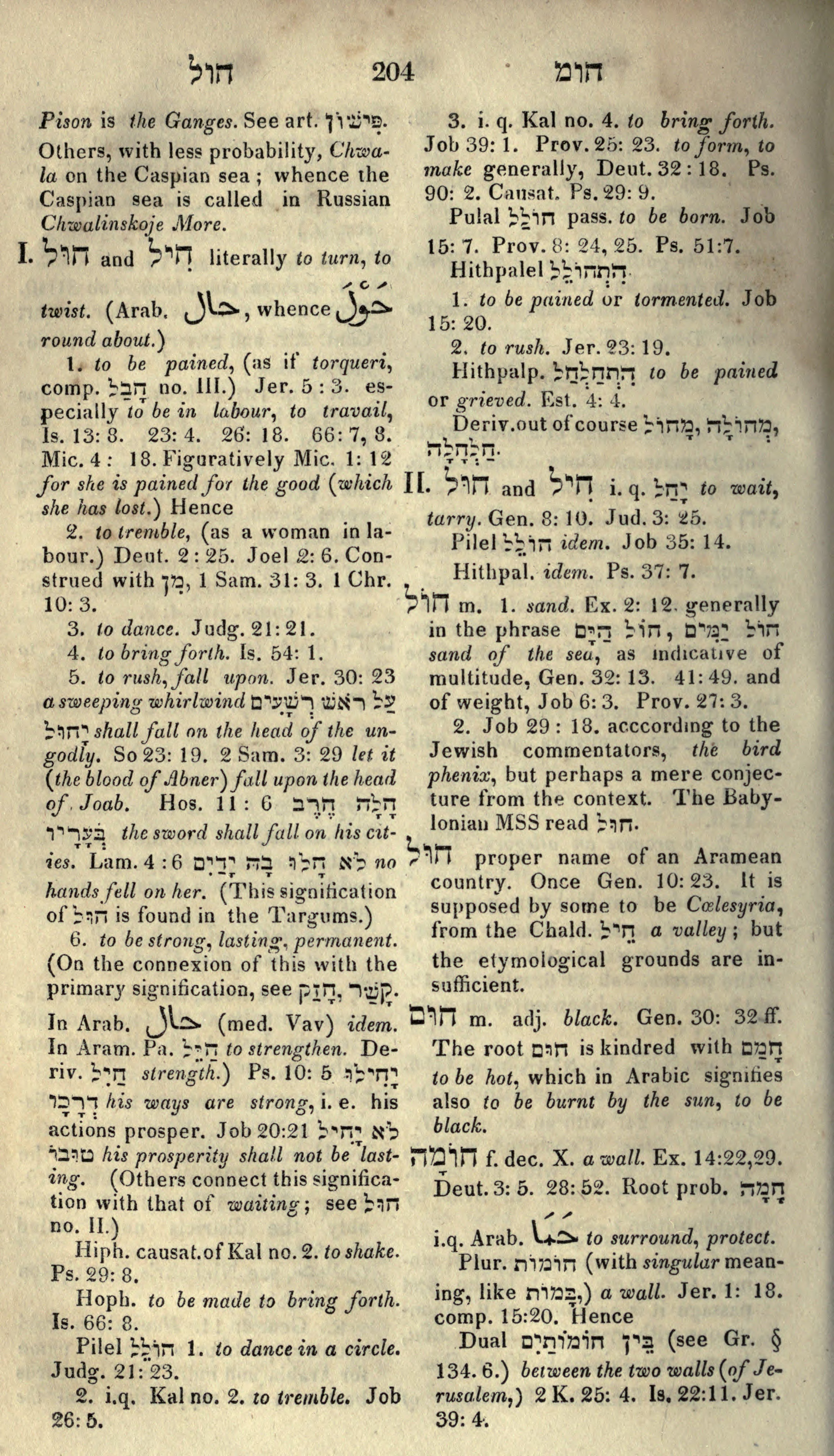 Gesenius Lexicon Page 218