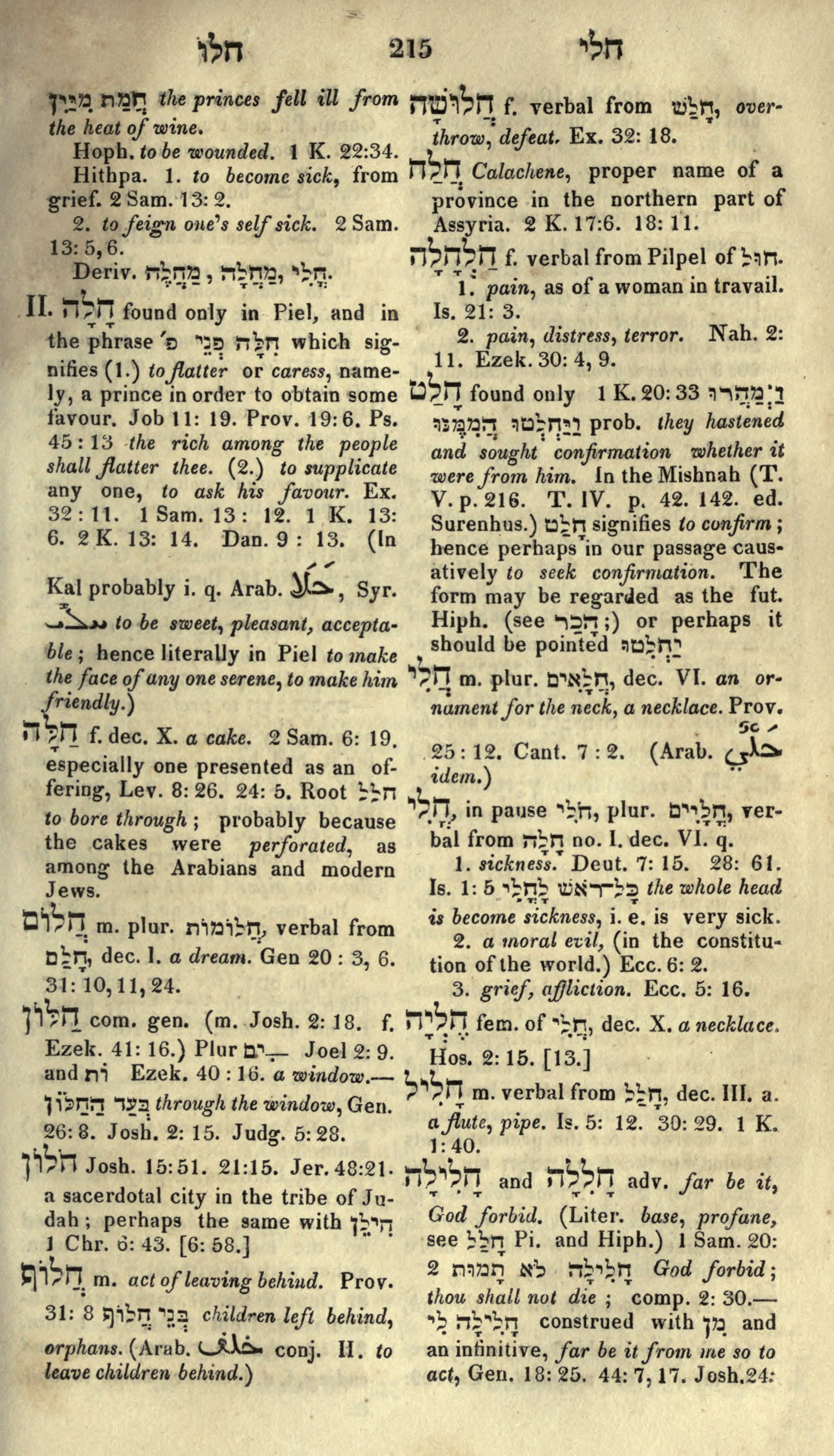 Gesenius Lexicon Page 229