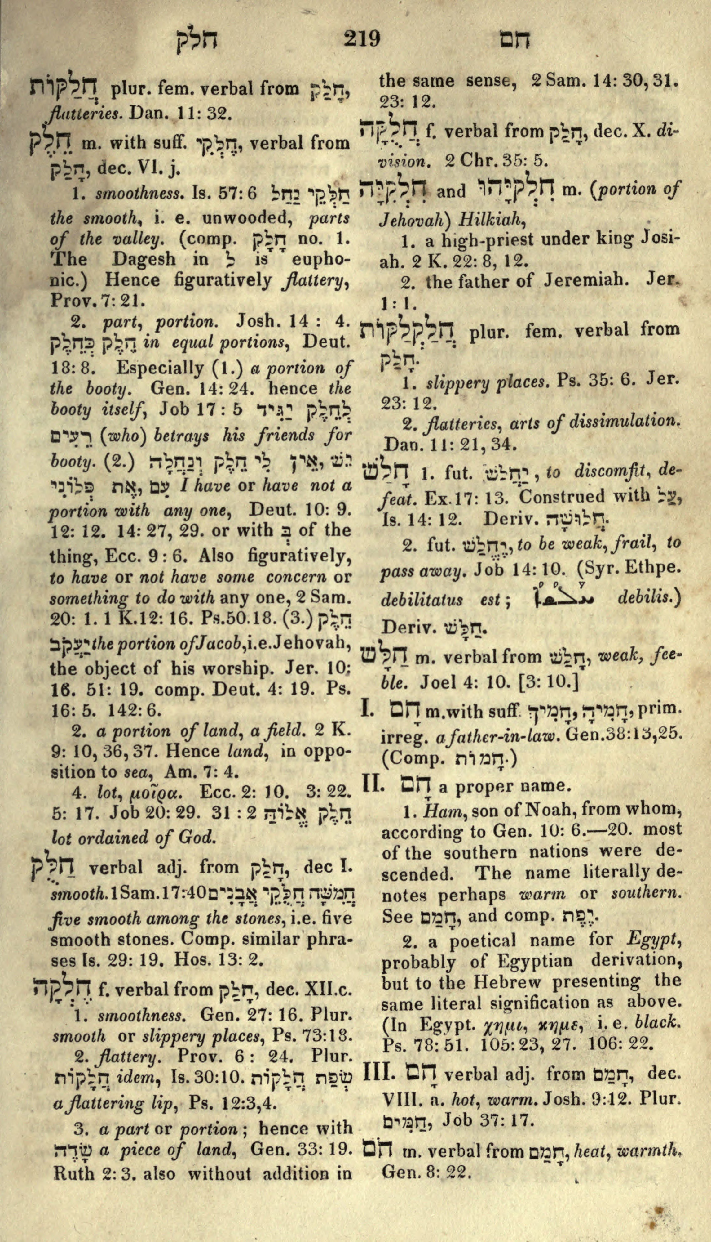 Gesenius Lexicon Page 233