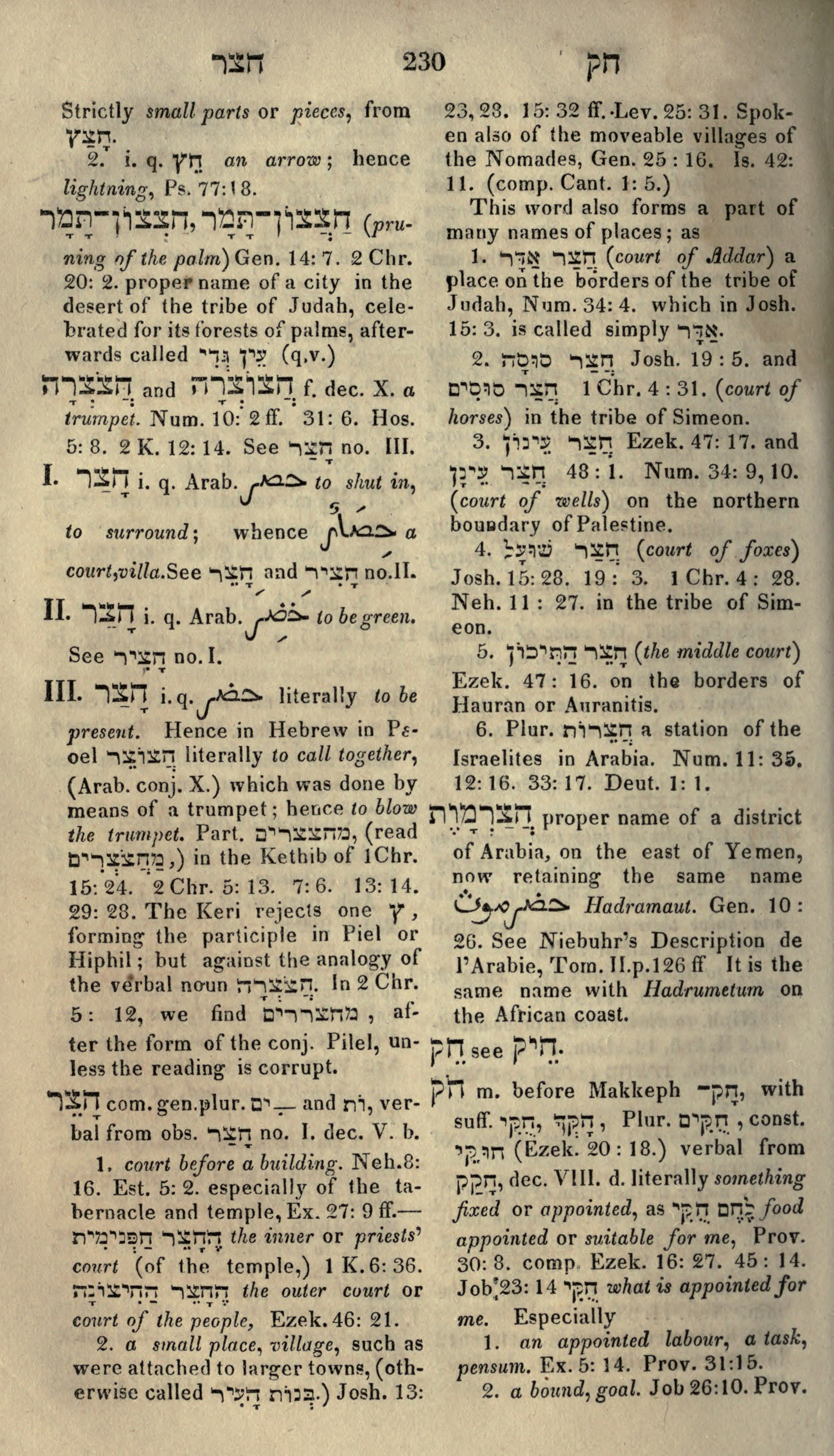 Gesenius Lexicon Page 244