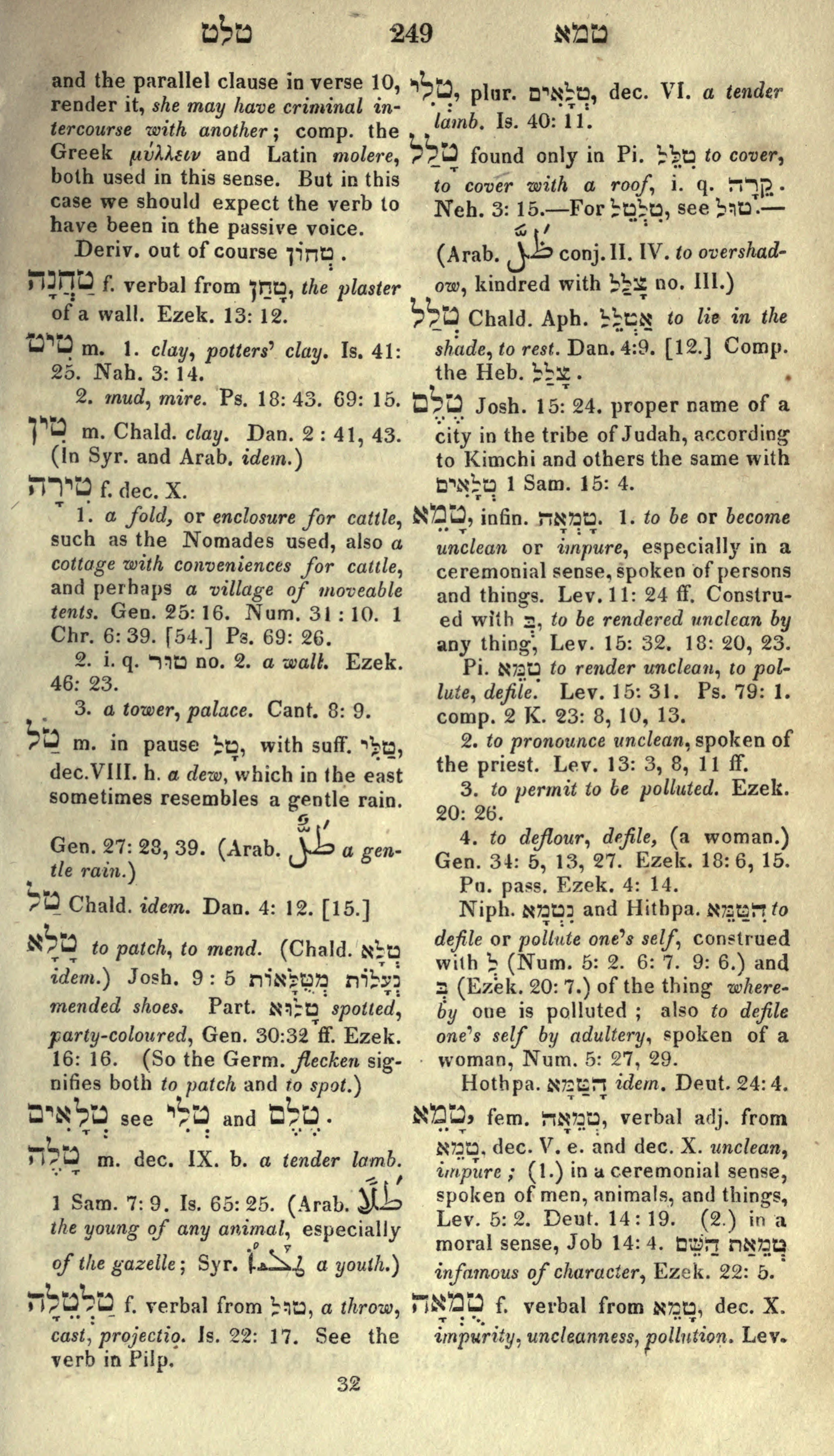 Gesenius Lexicon Page 263