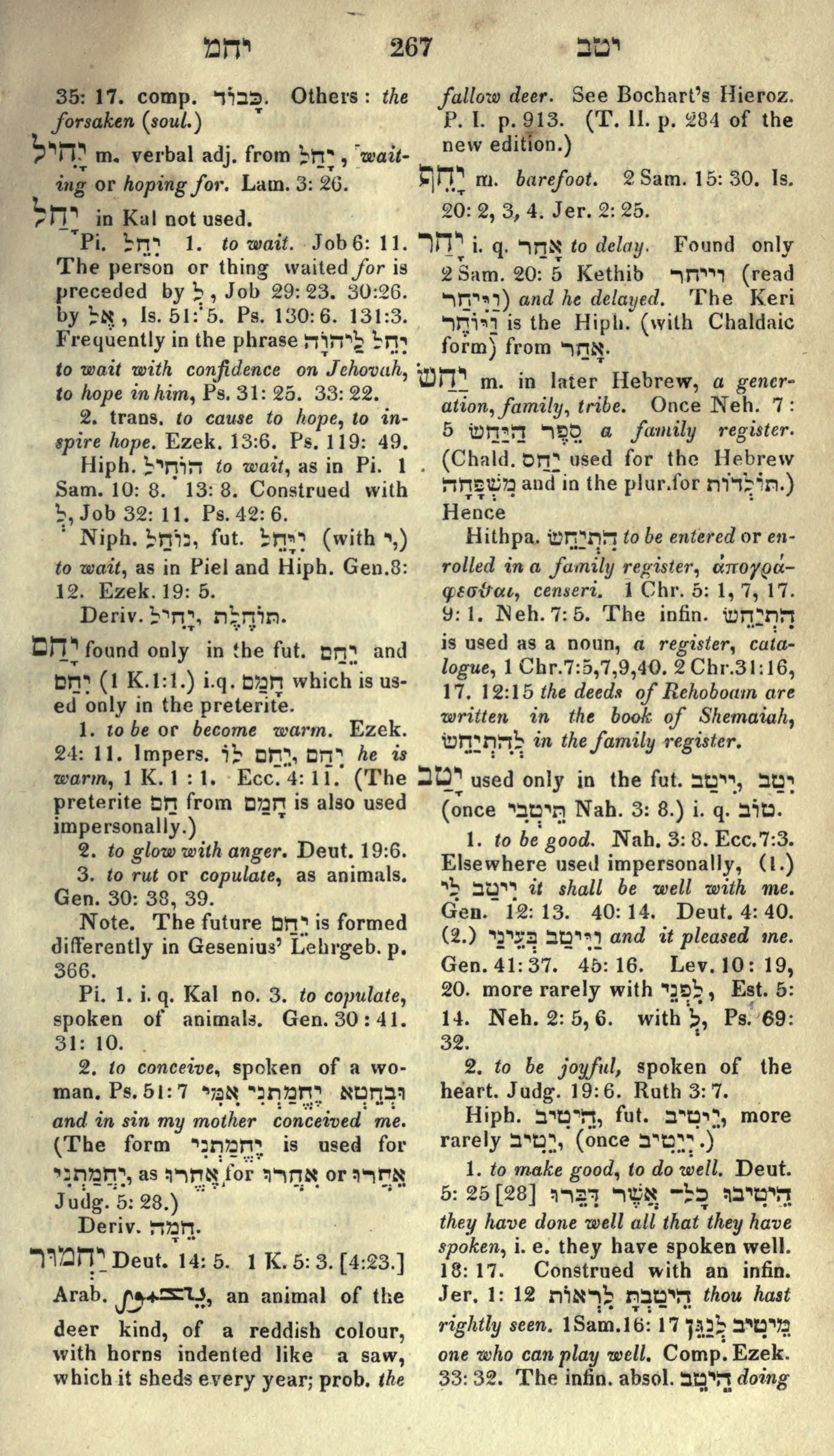 Gesenius Lexicon Page 281