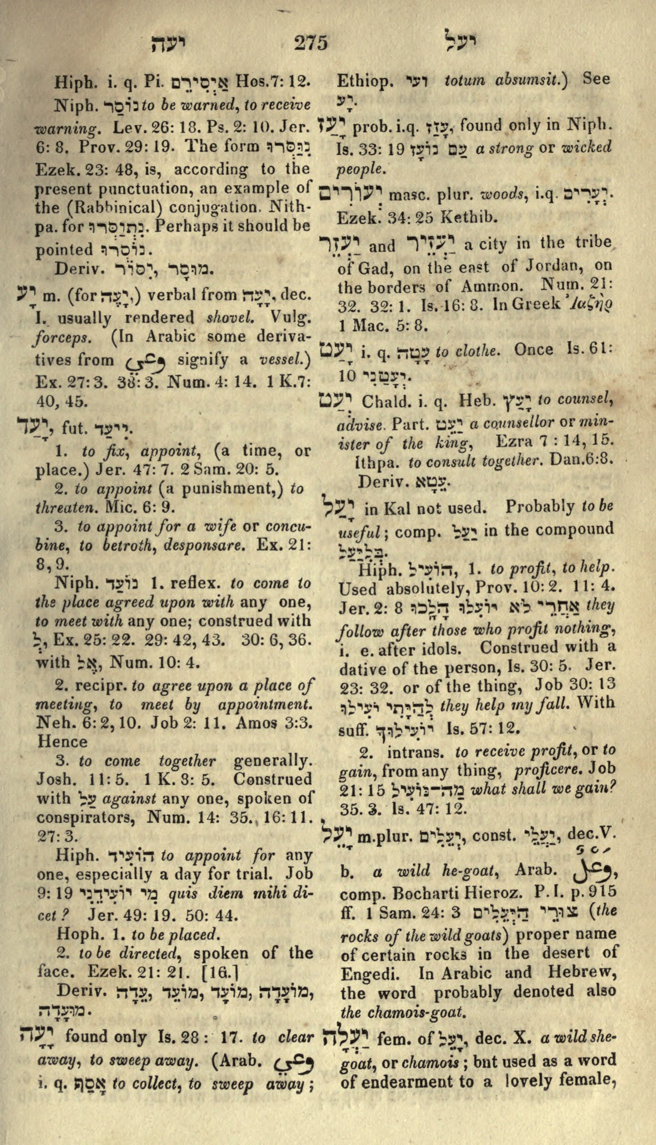 Gesenius Lexicon Page 289