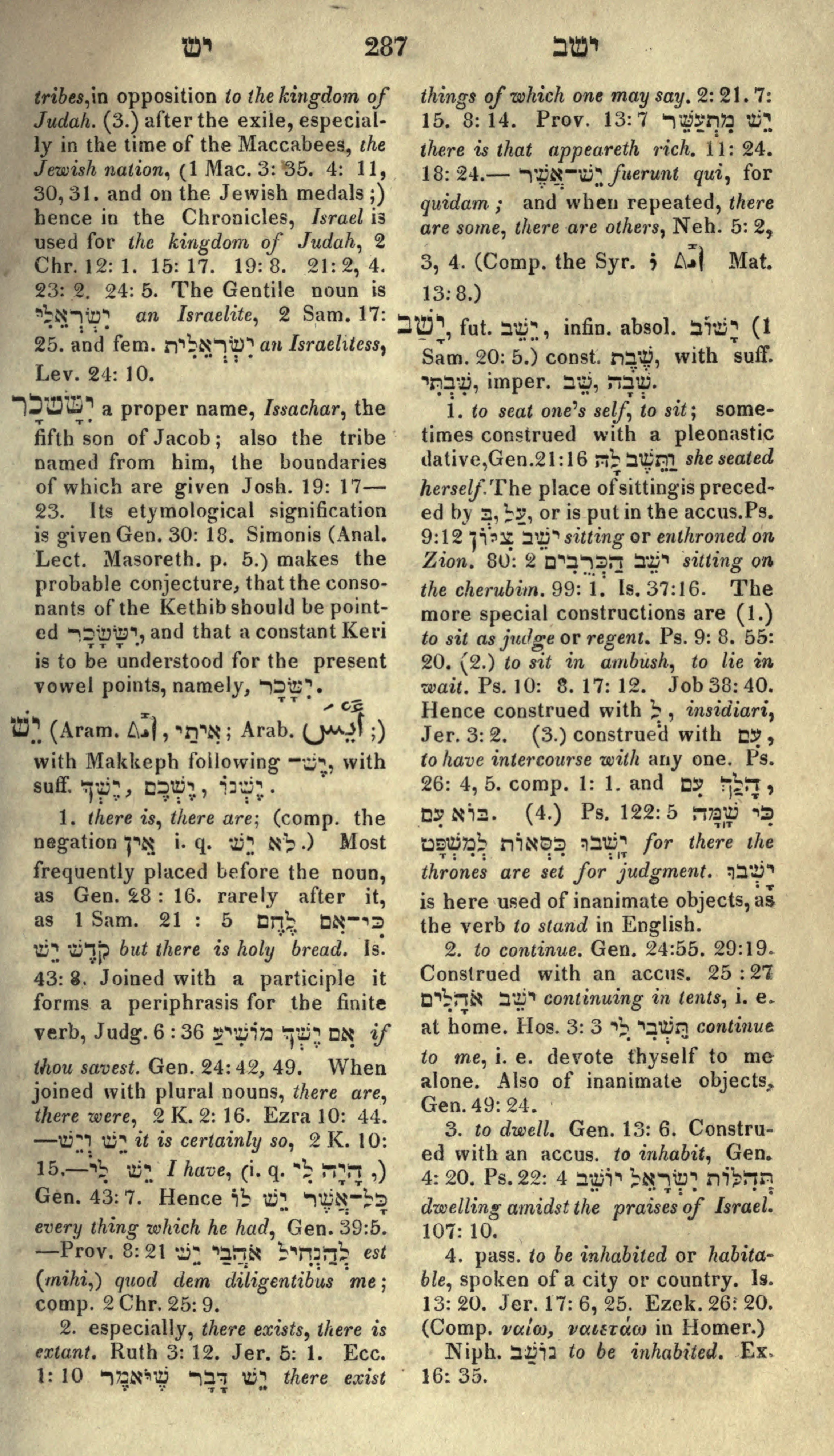 Gesenius Lexicon Page 301