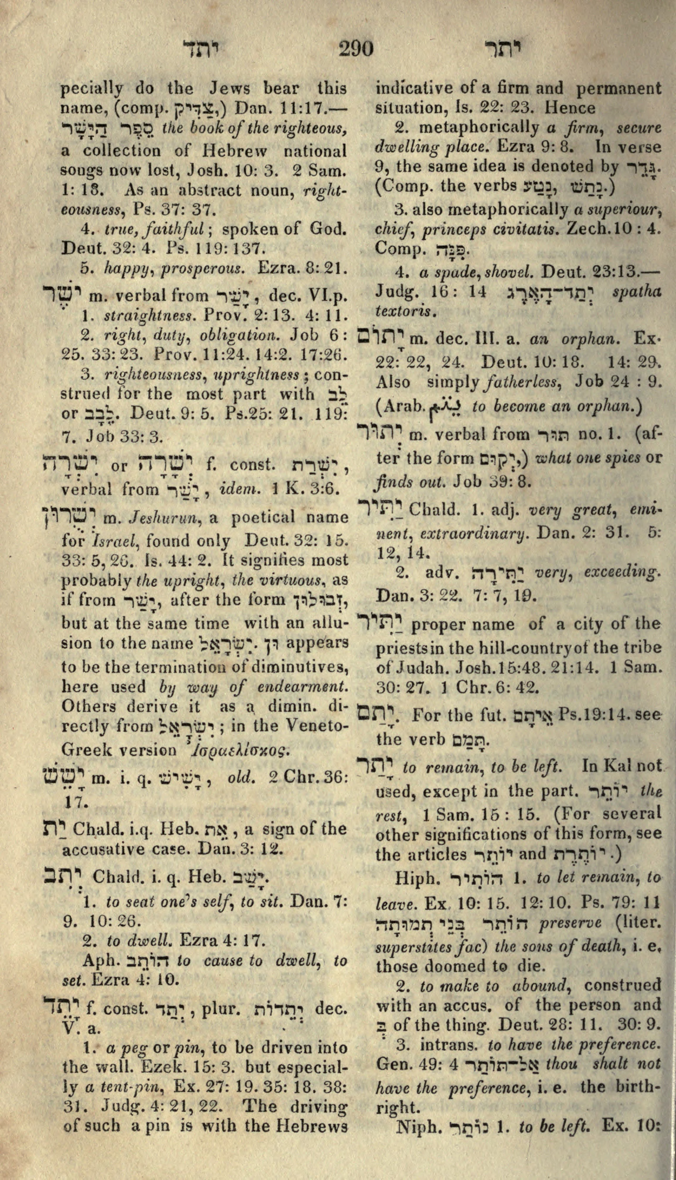 Gesenius Lexicon Page 304