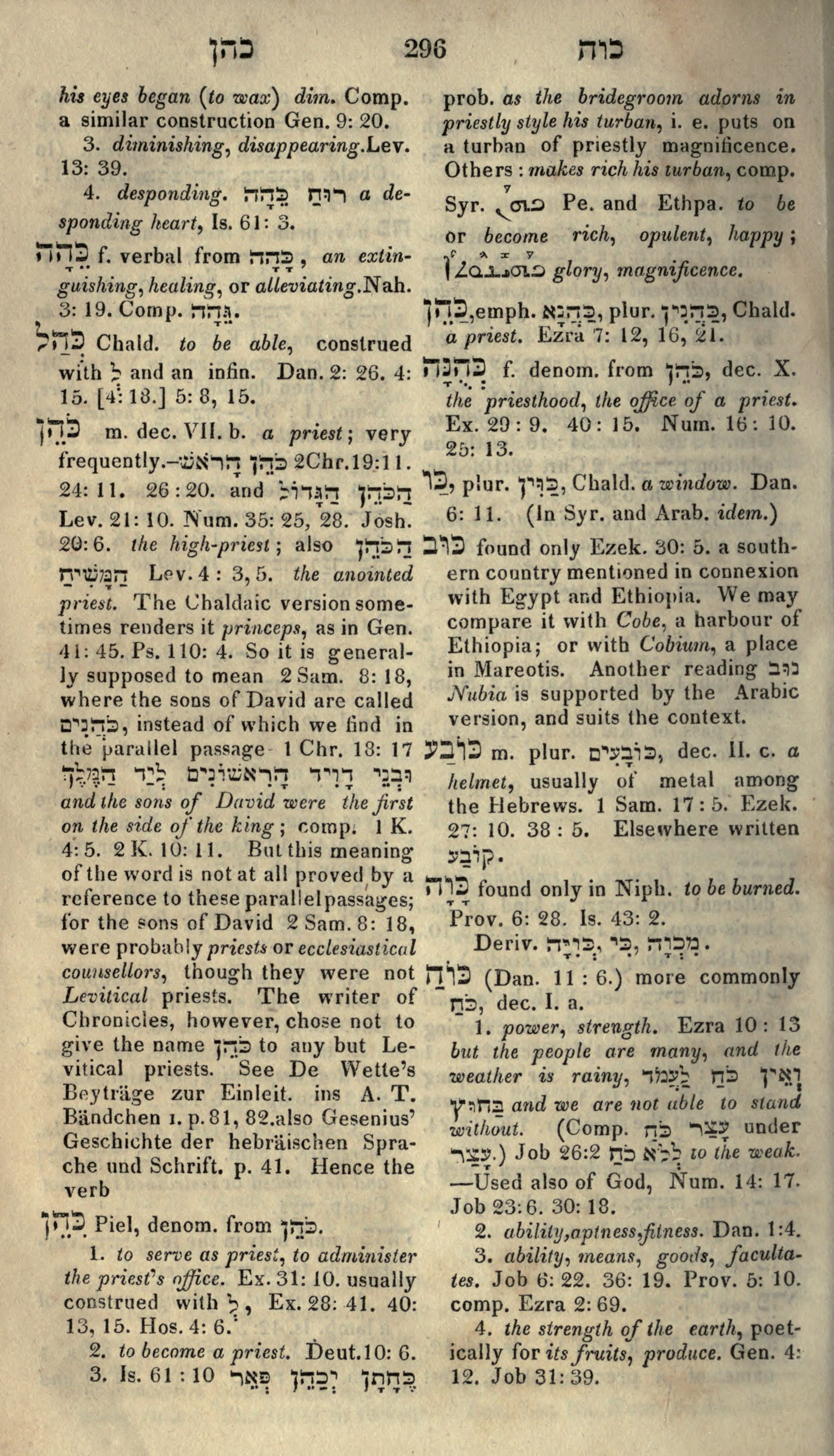 Gesenius Lexicon Page 310