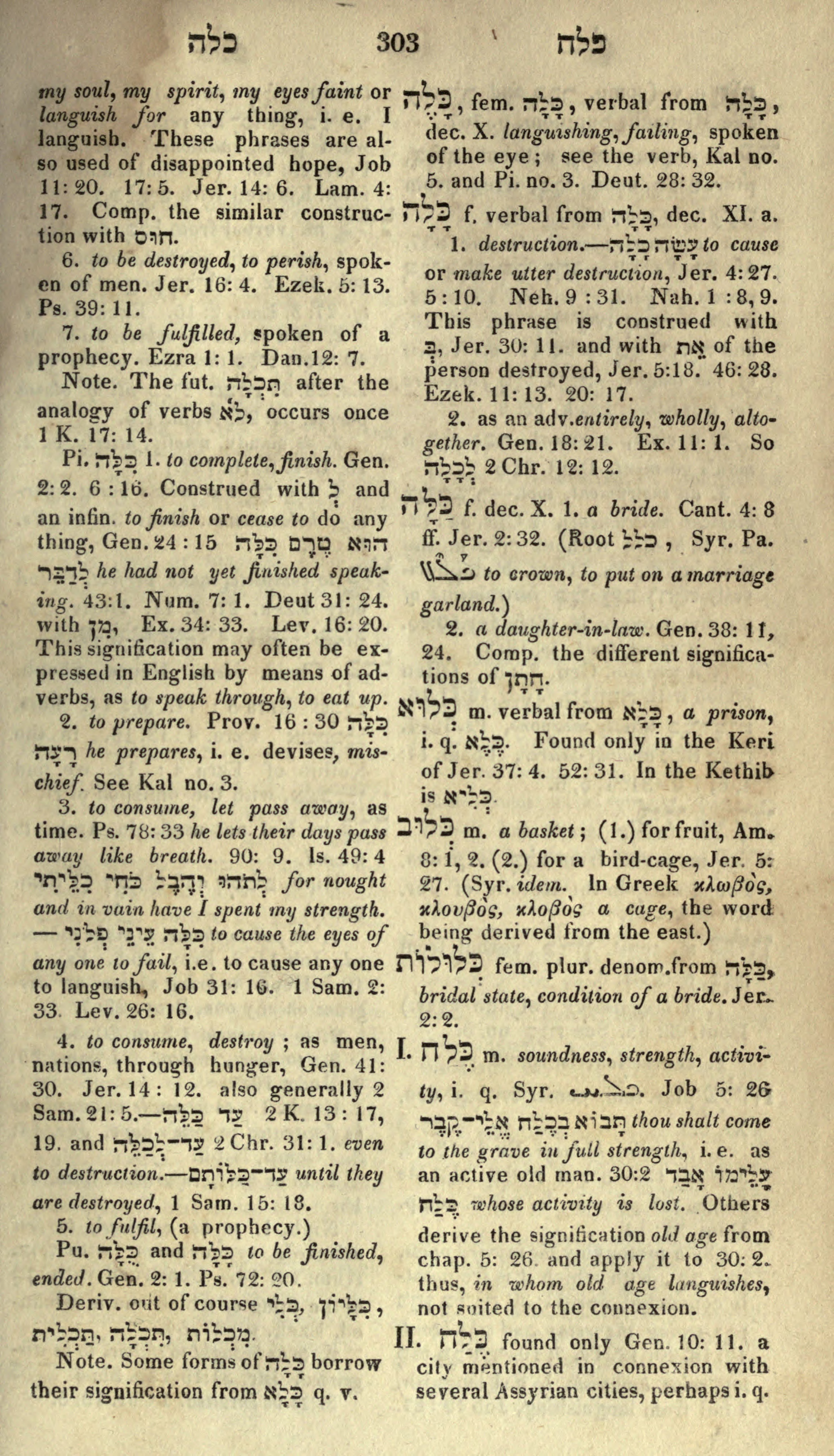 Gesenius Lexicon Page 317