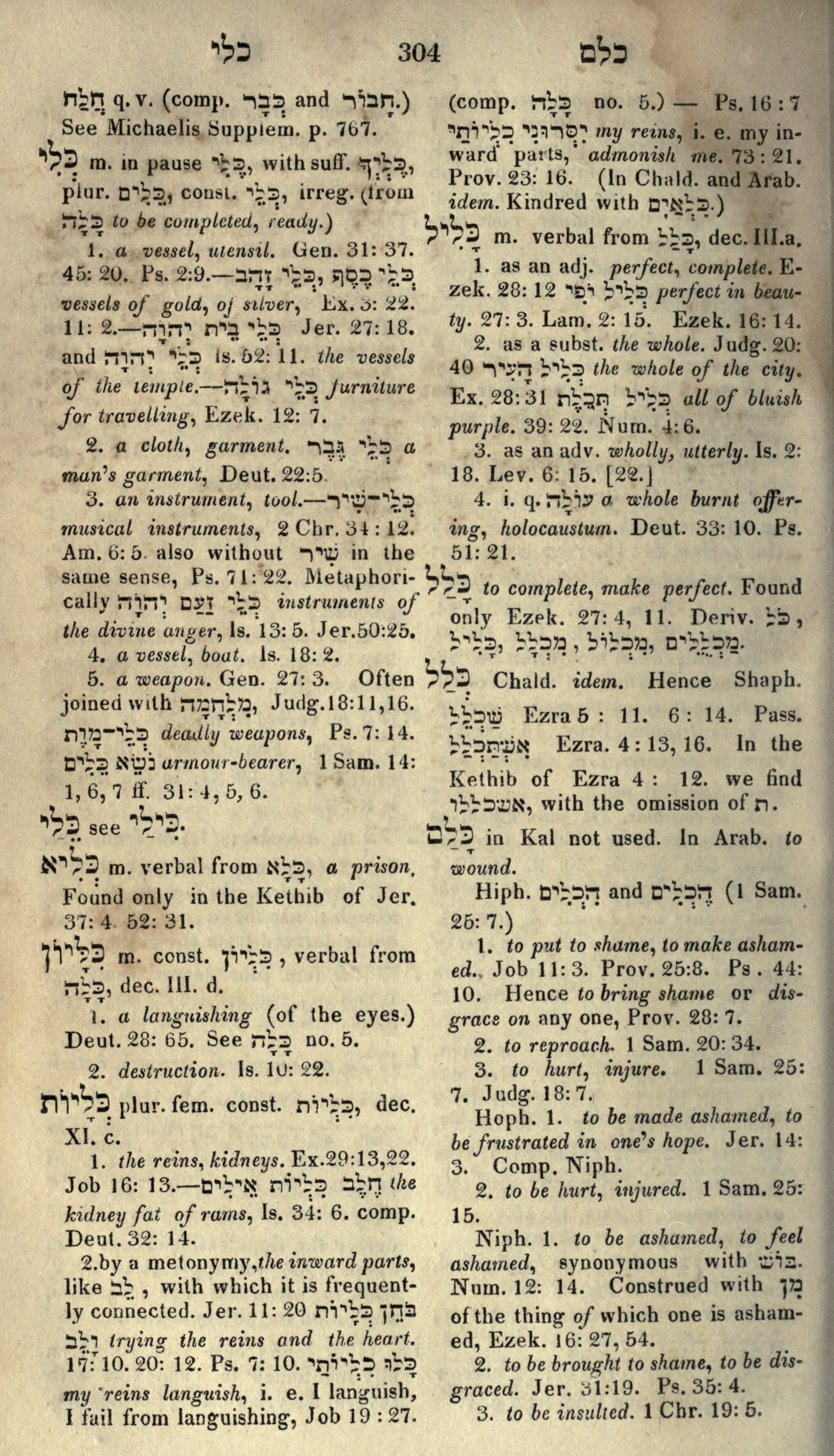 Gesenius Lexicon Page 318