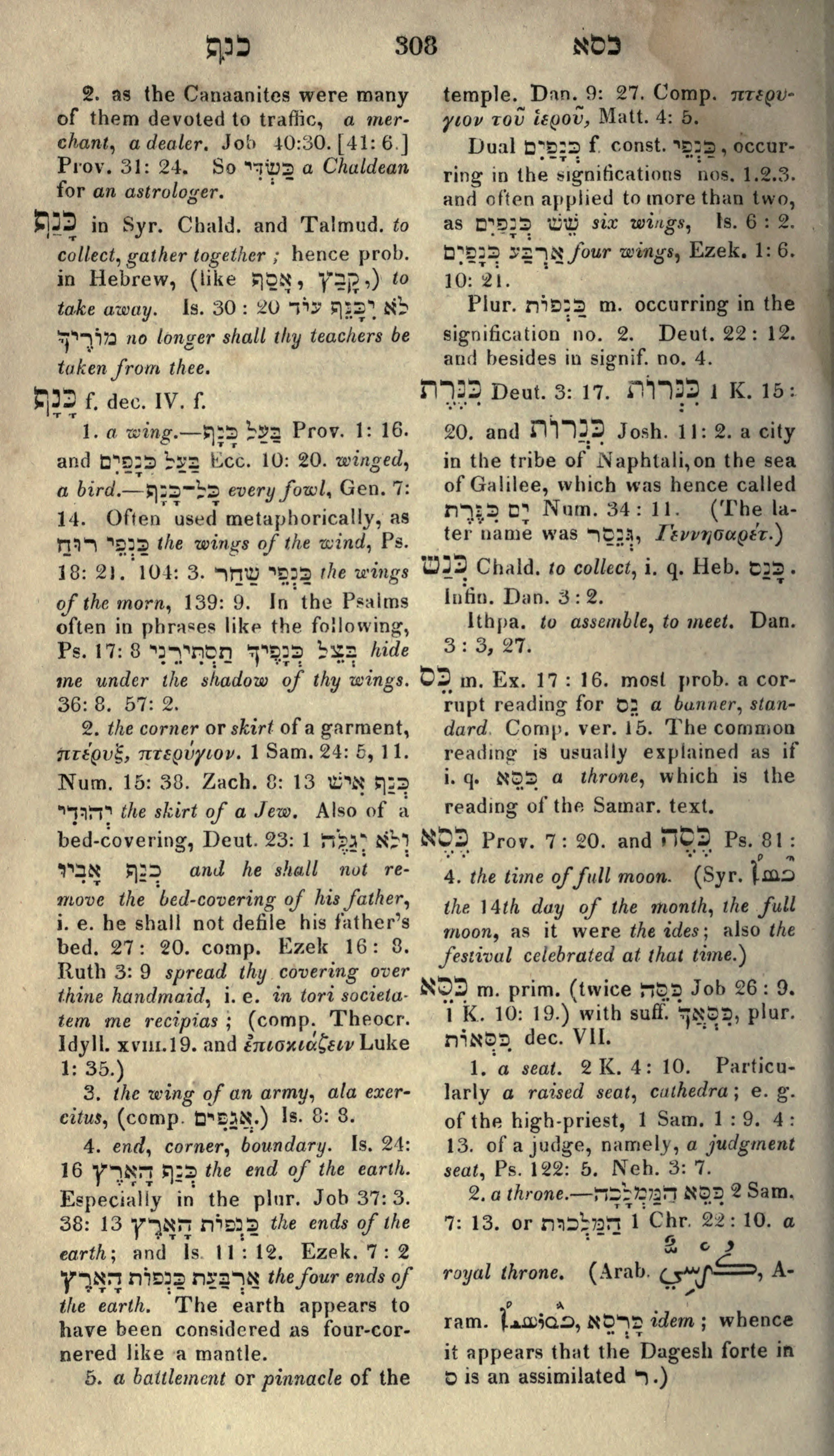 Gesenius Lexicon Page 322