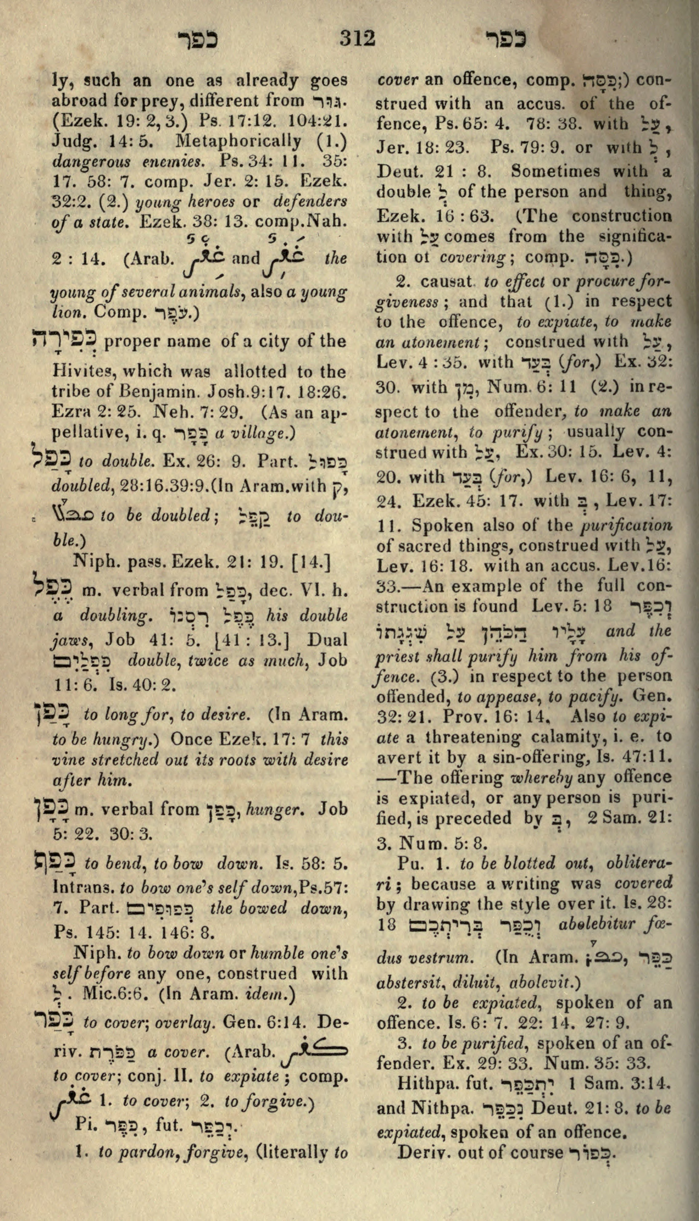 Gesenius Lexicon Page 326