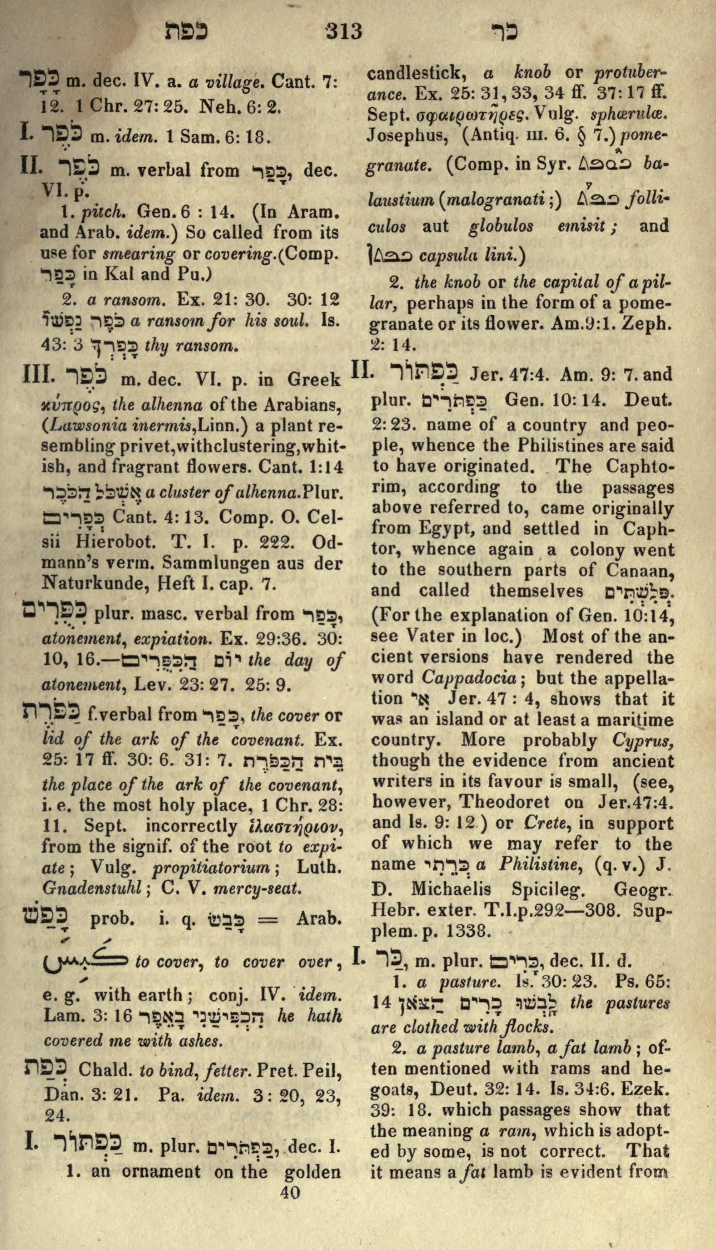 Gesenius Lexicon Page 327