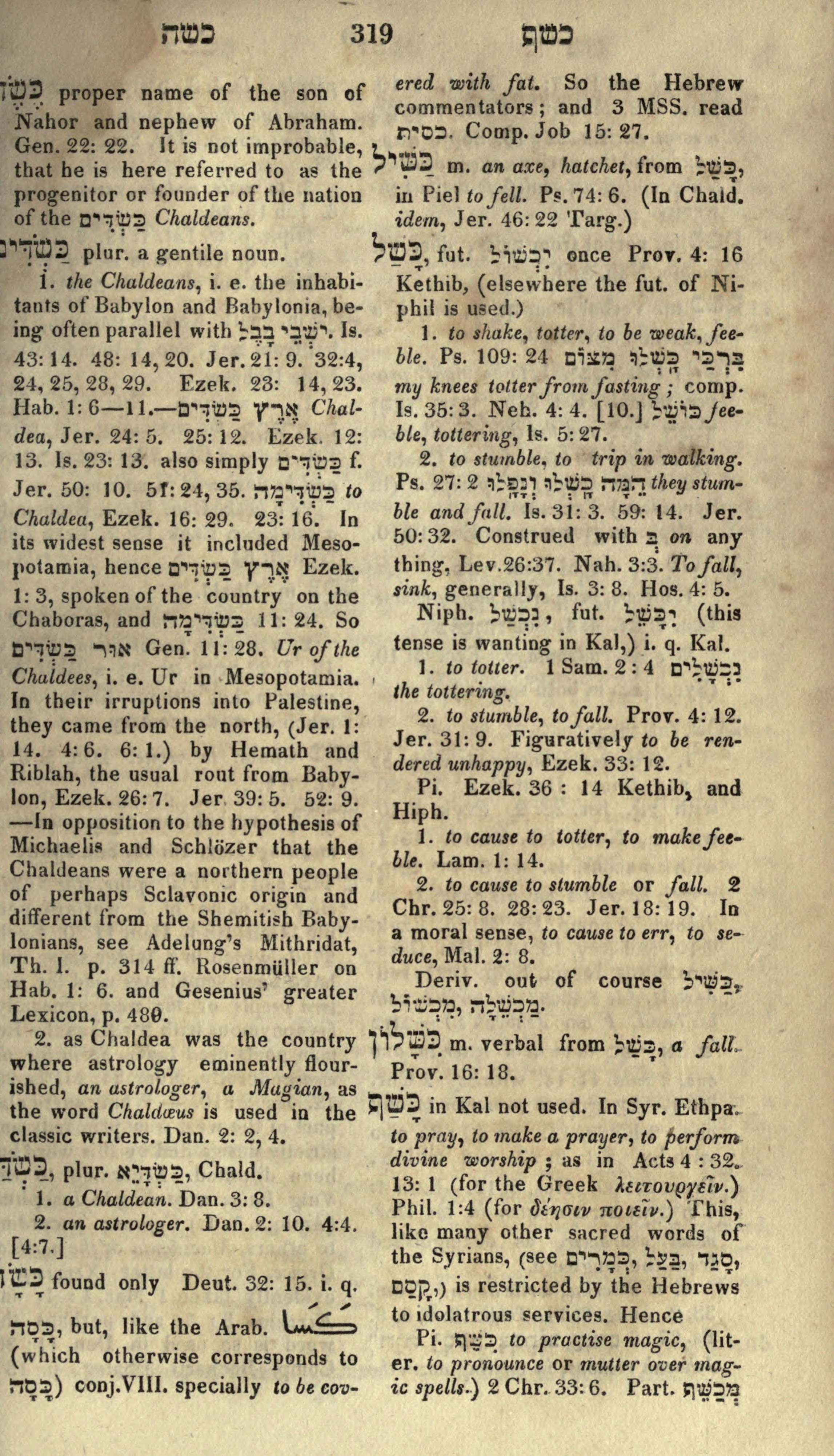 Gesenius Lexicon Page 333