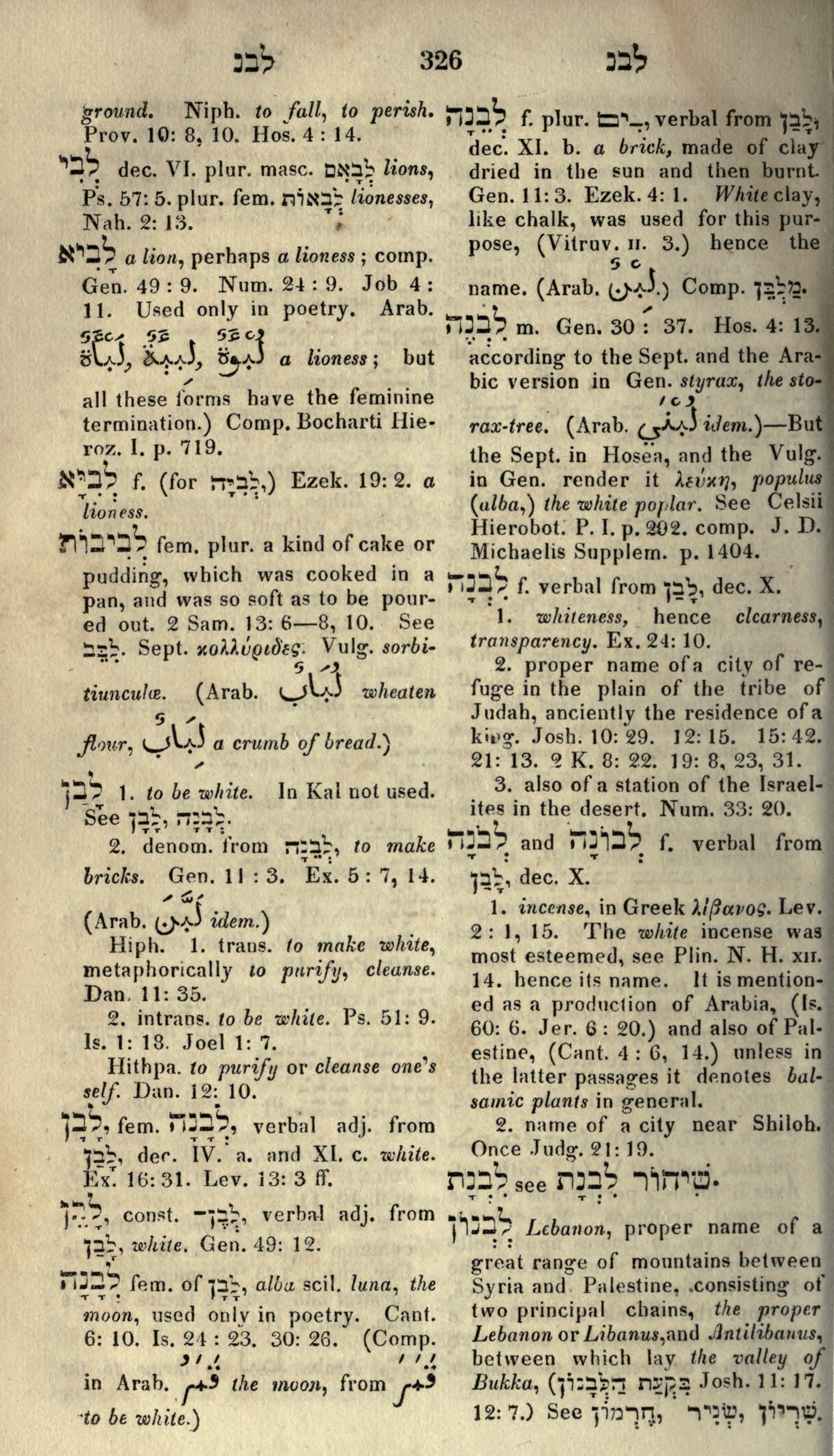Gesenius Lexicon Page 340