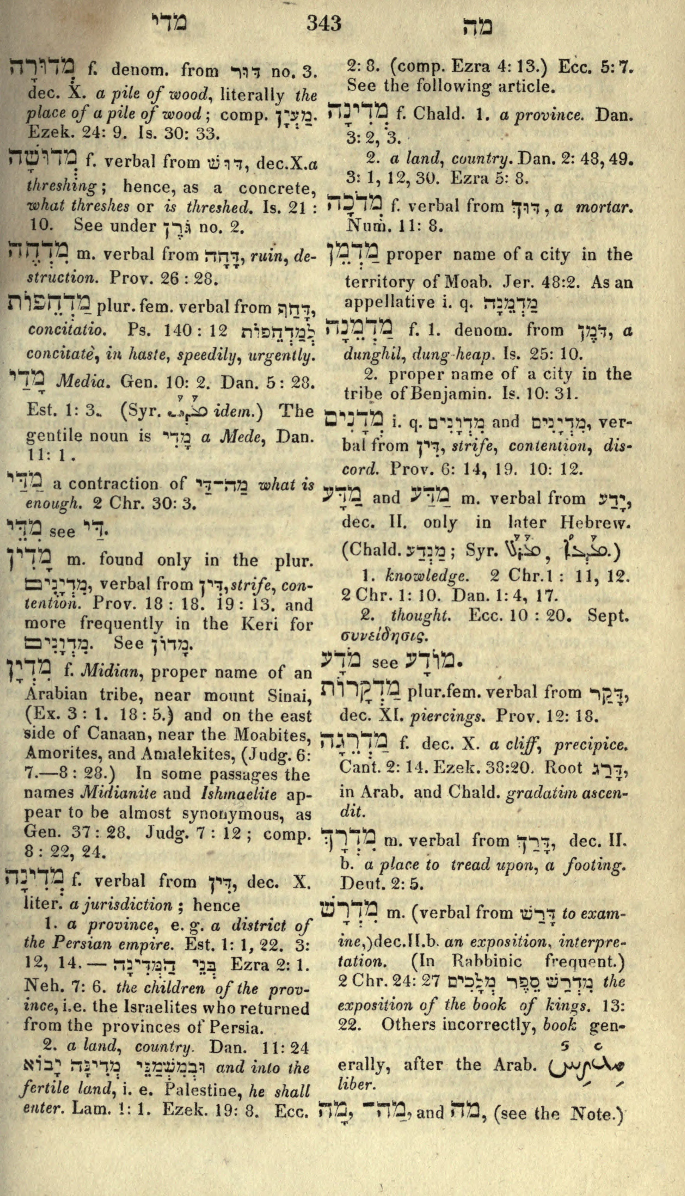 Gesenius Lexicon Page 357