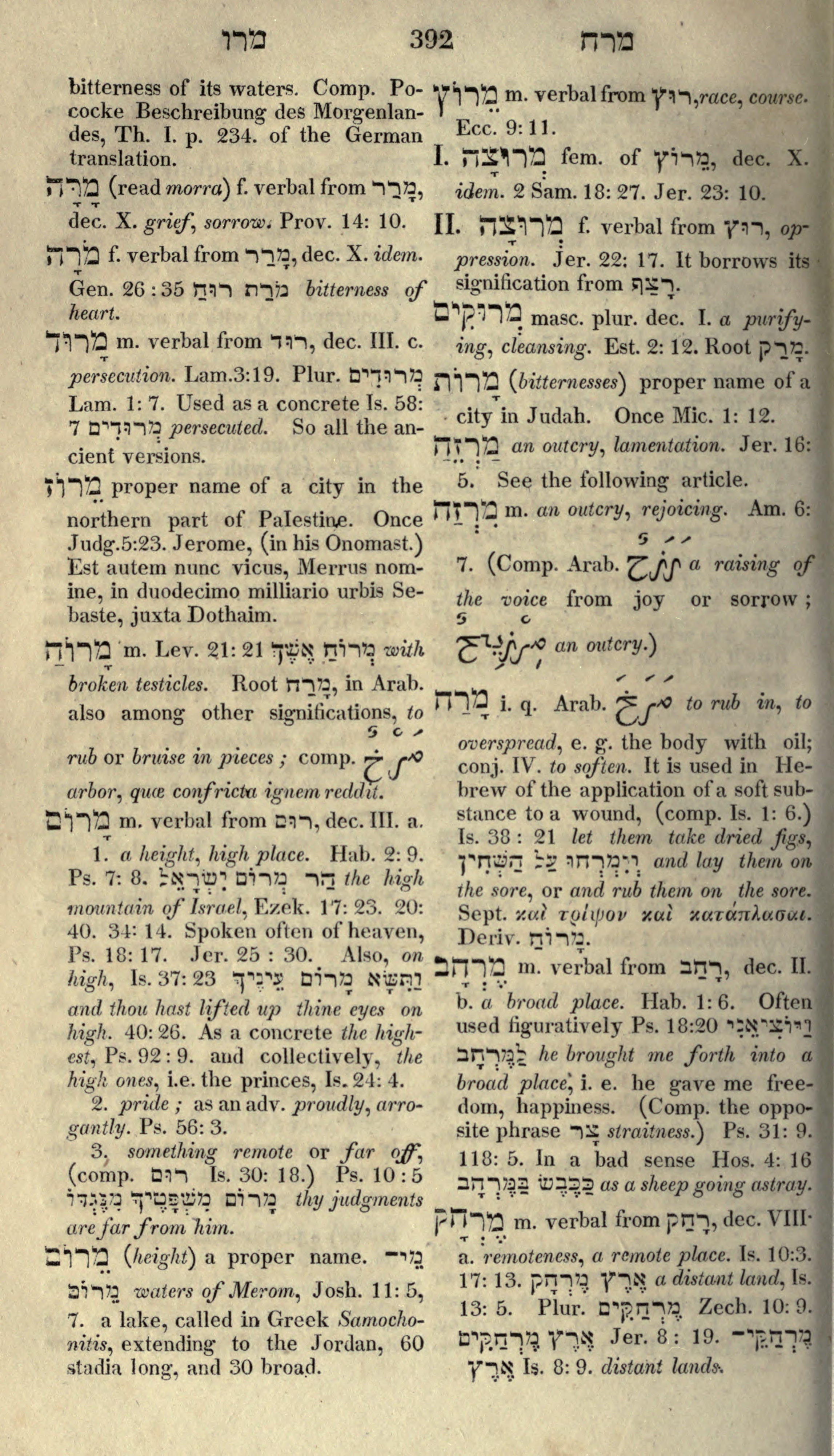 Gesenius Lexicon Page 406