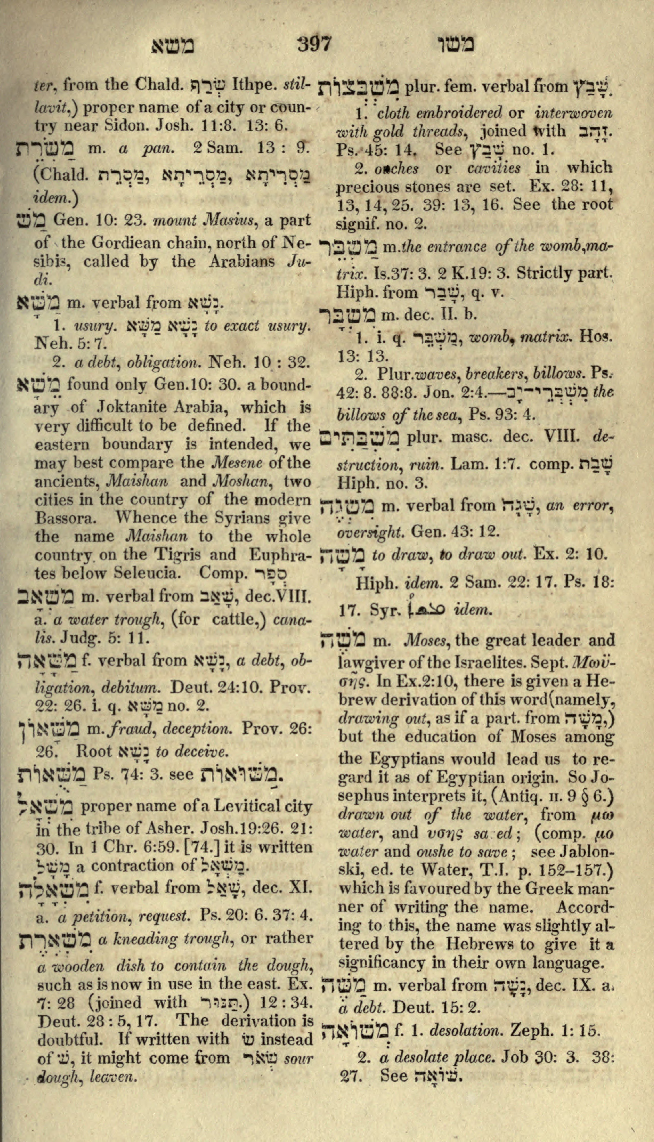 Gesenius Lexicon Page 411