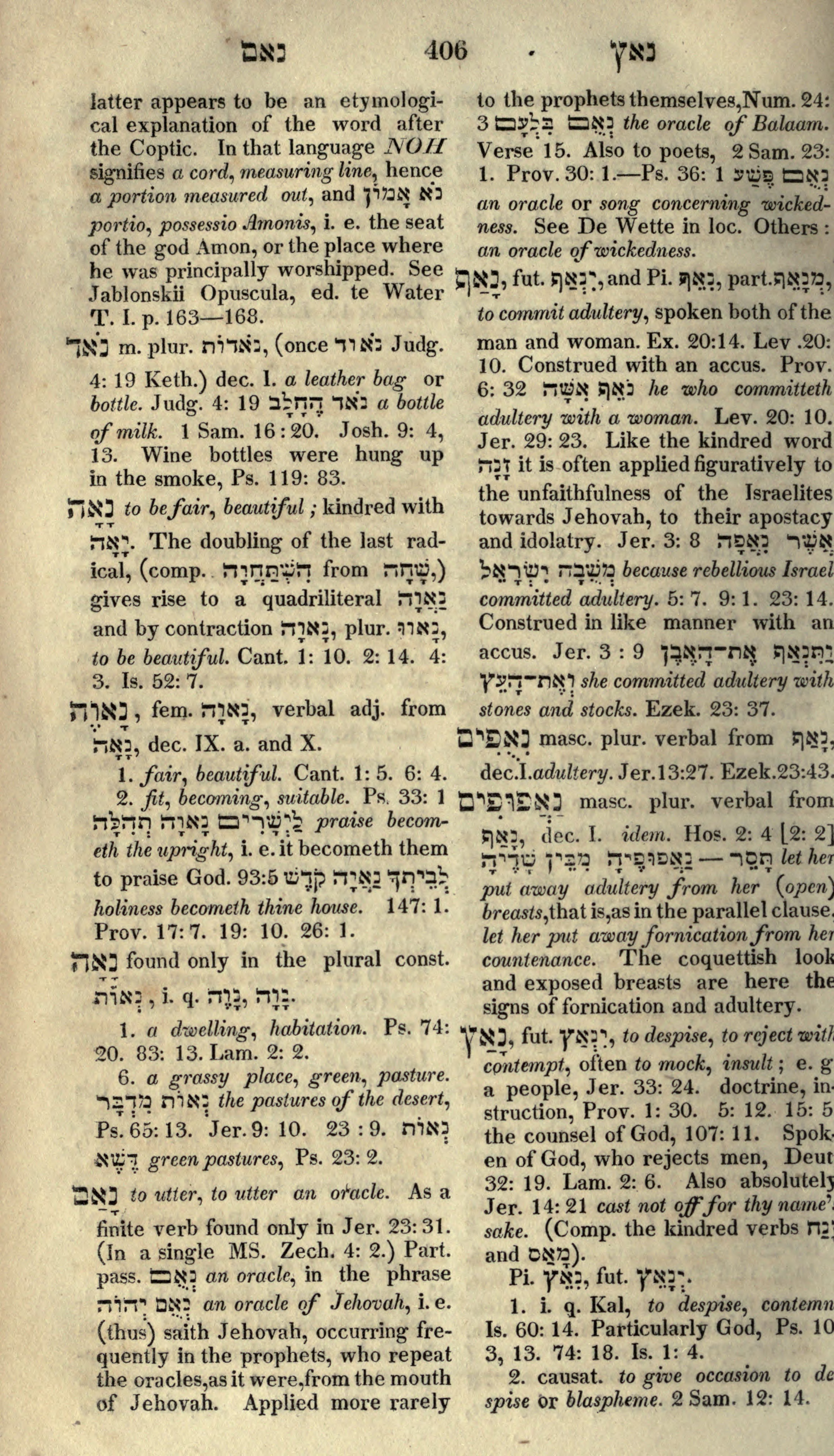 Gesenius Lexicon Page 420