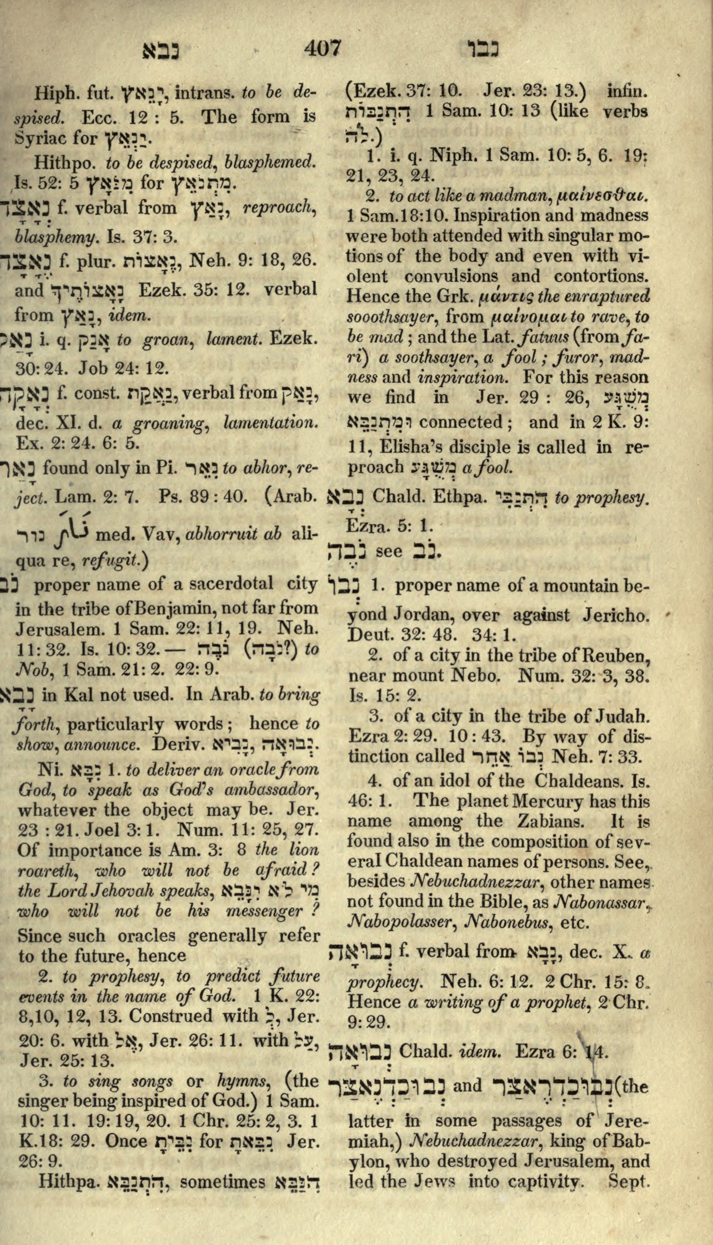 Gesenius Lexicon Page 421