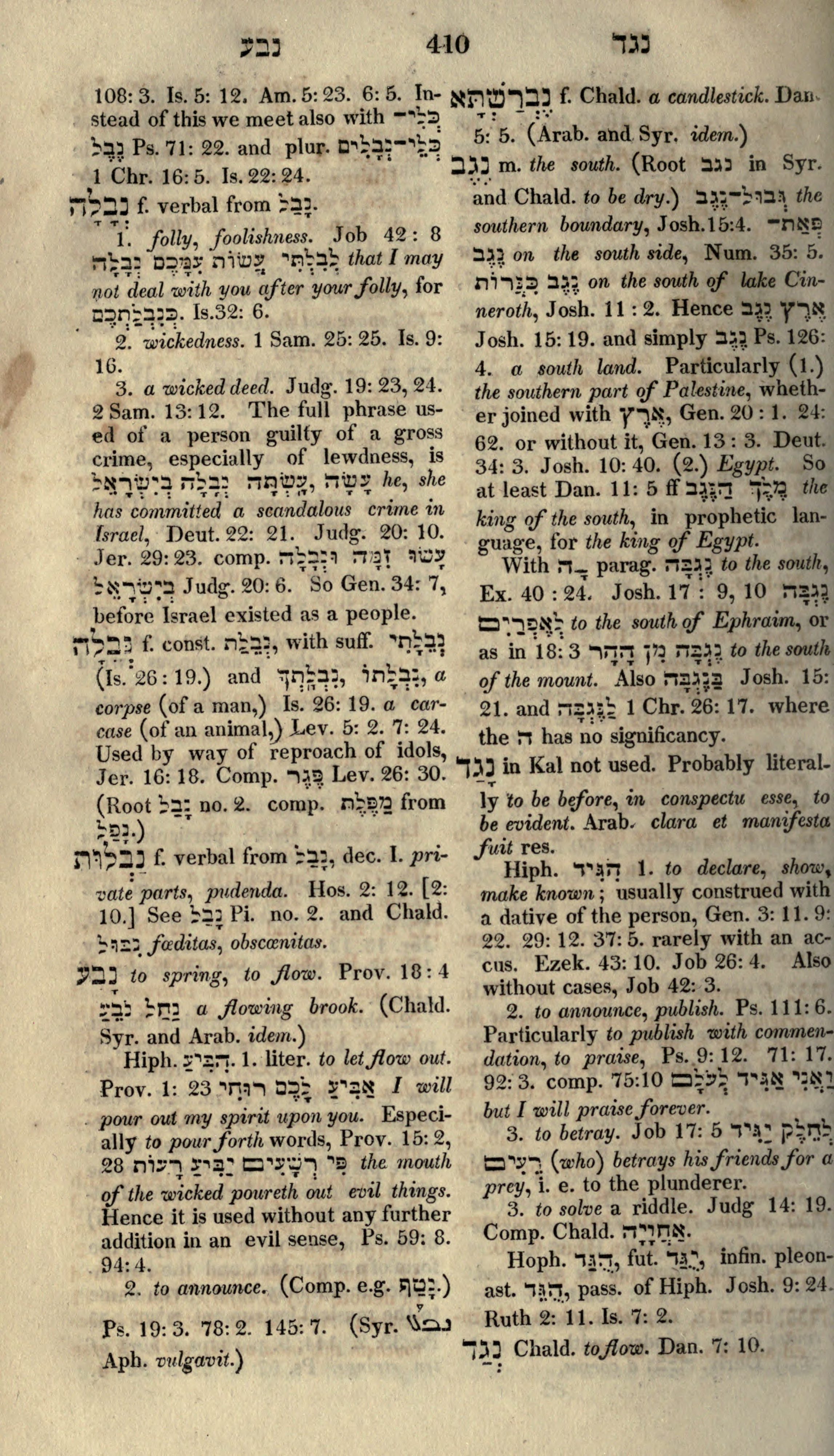 Gesenius Lexicon Page 424