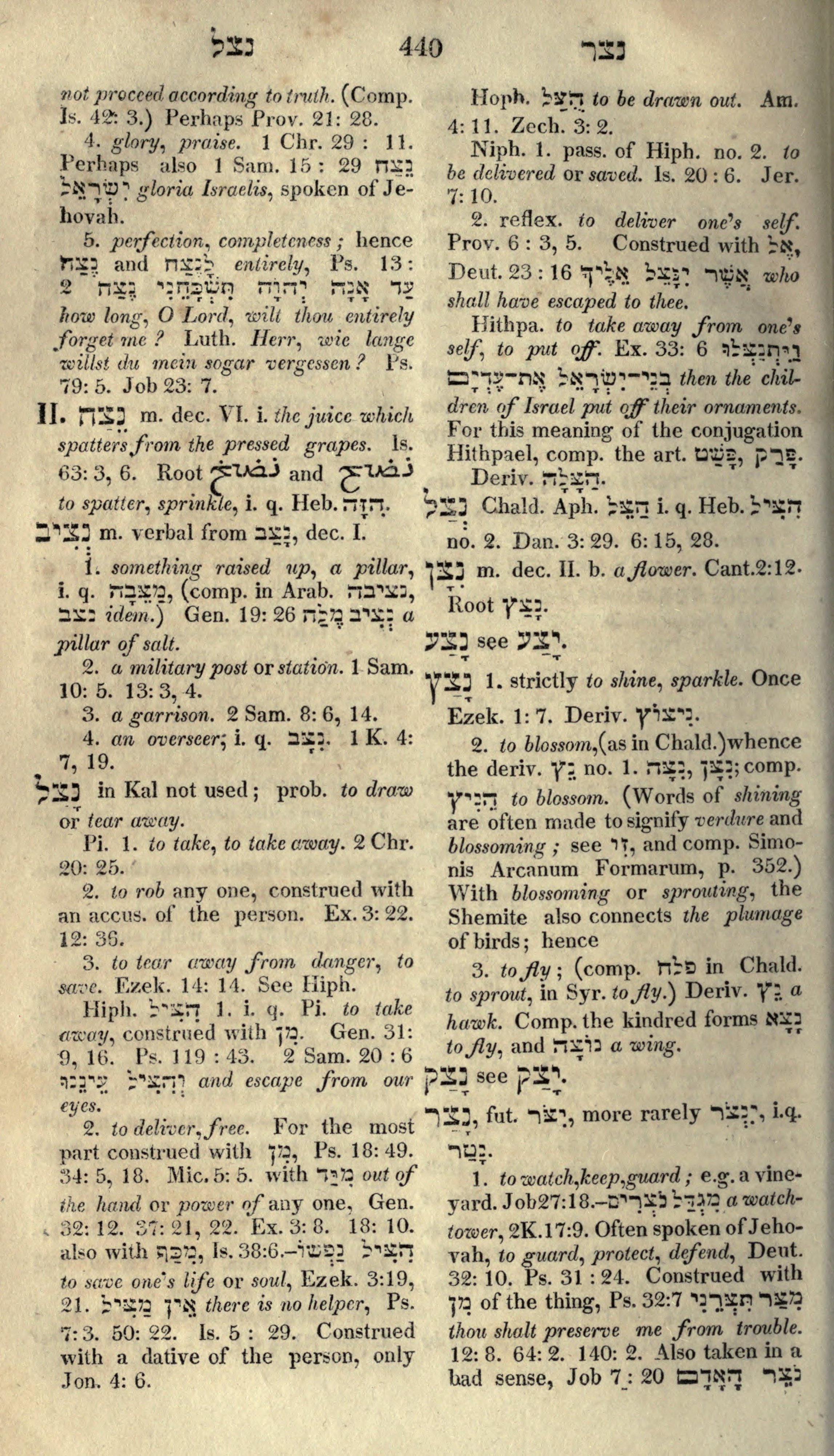 Gesenius Lexicon Page 454