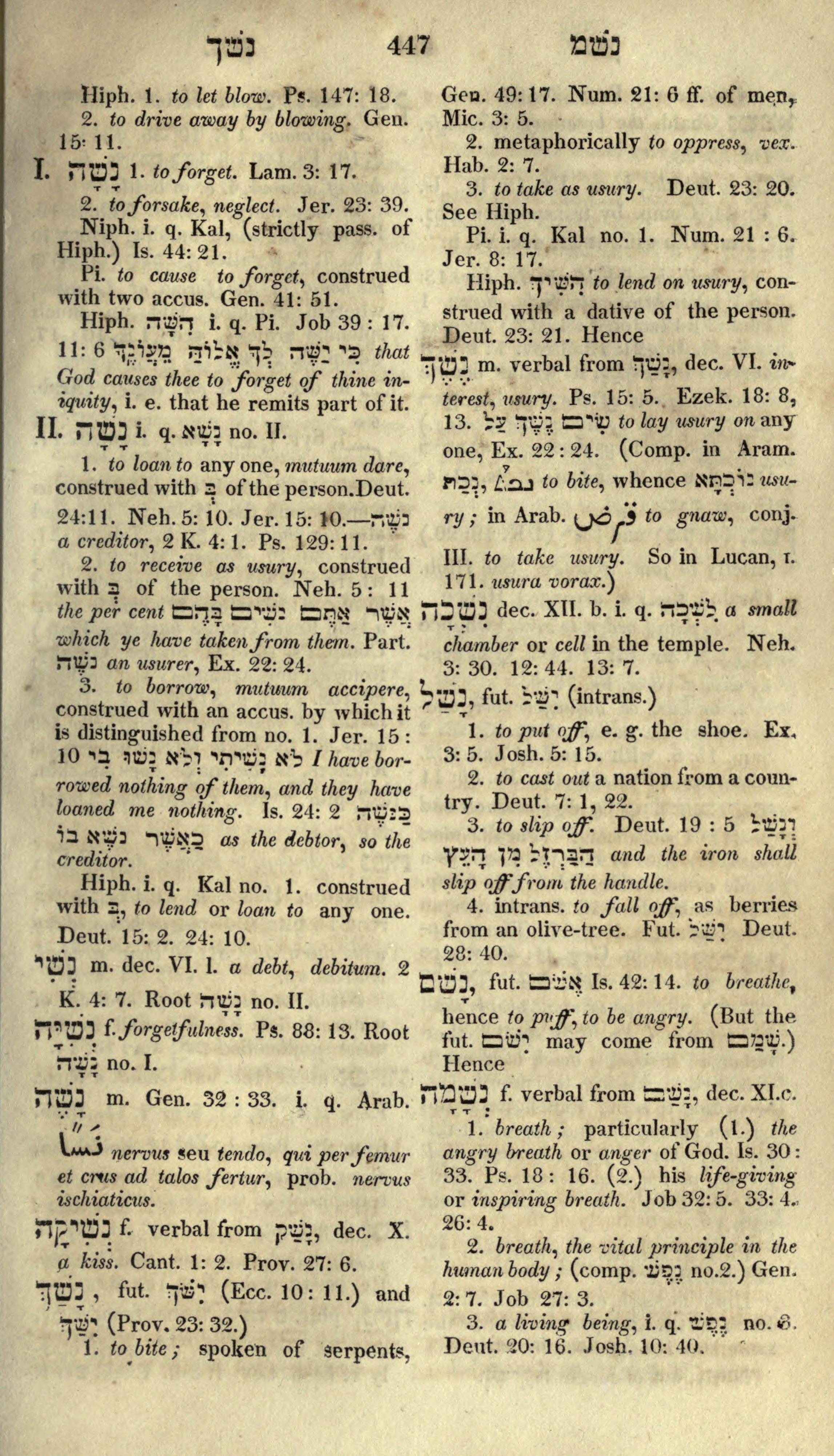 Gesenius Lexicon Page 461