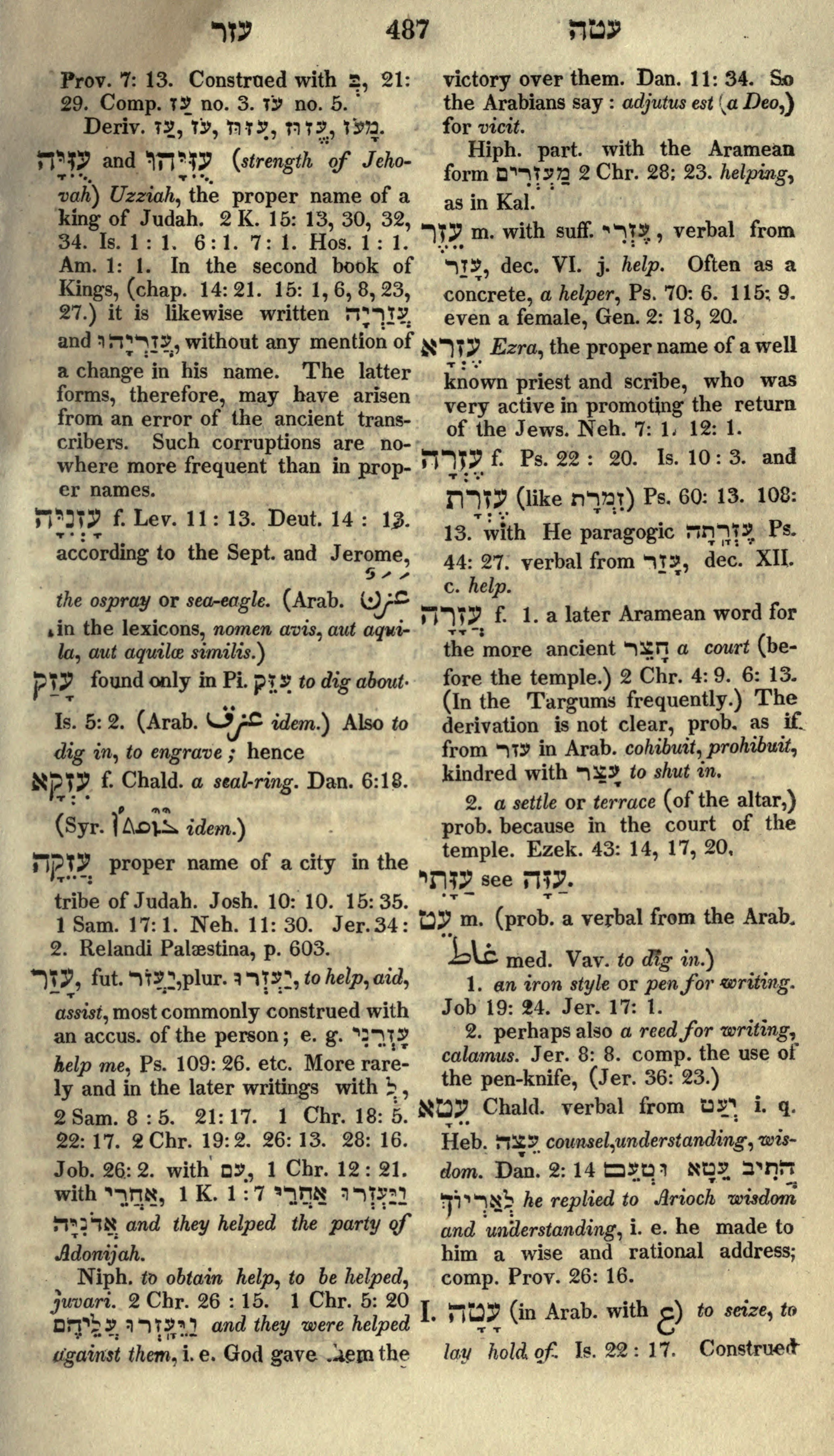 Gesenius Lexicon Page 501