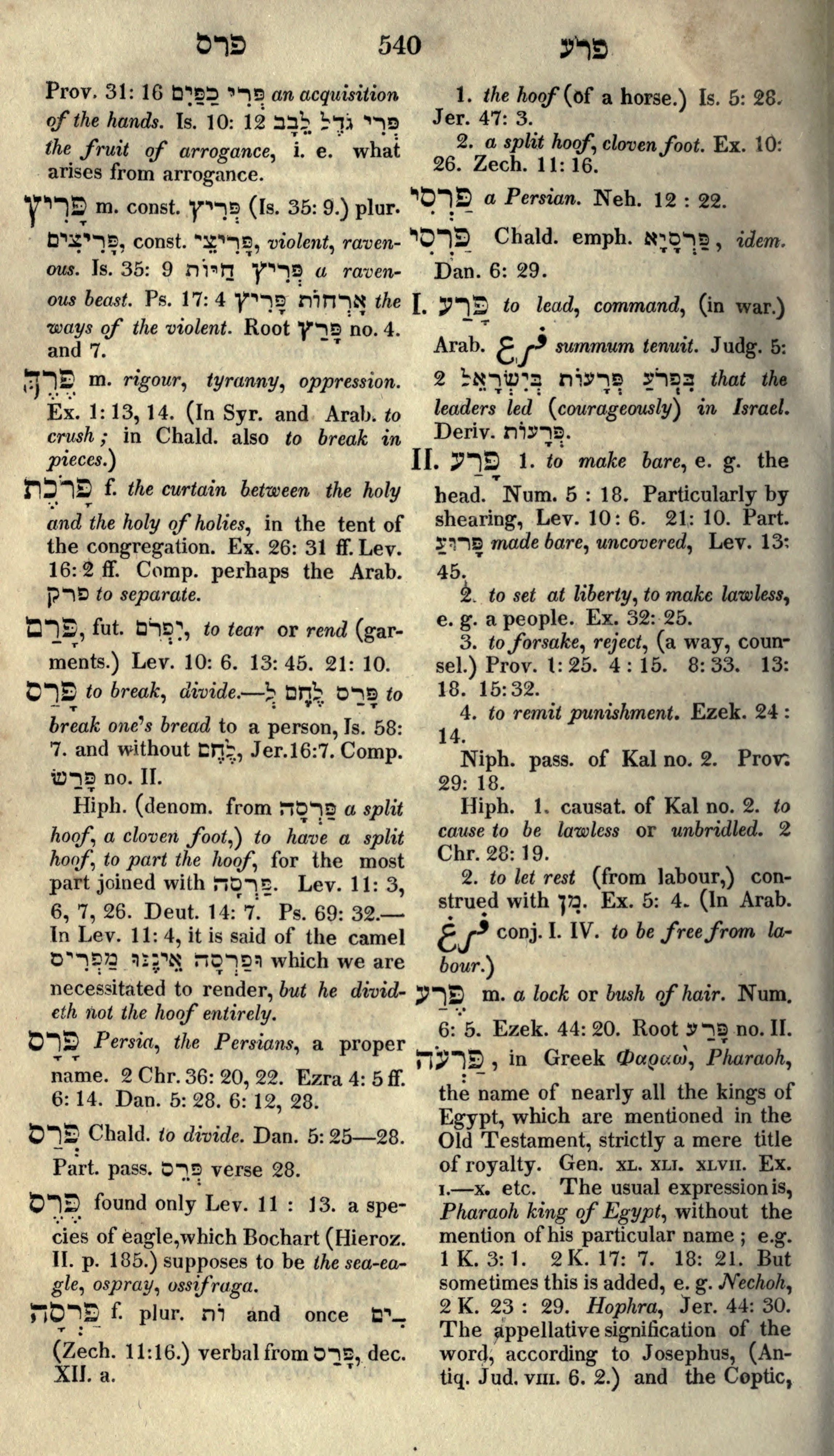Gesenius Lexicon Page 554