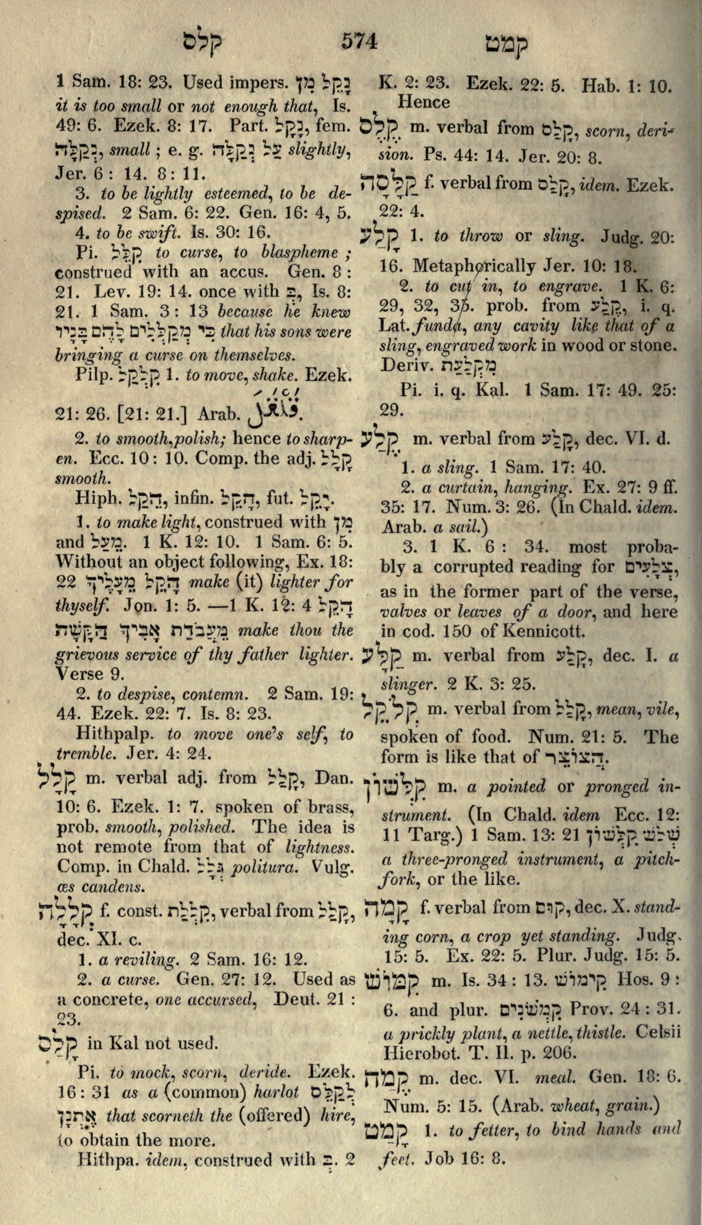 Gesenius Lexicon Page 588