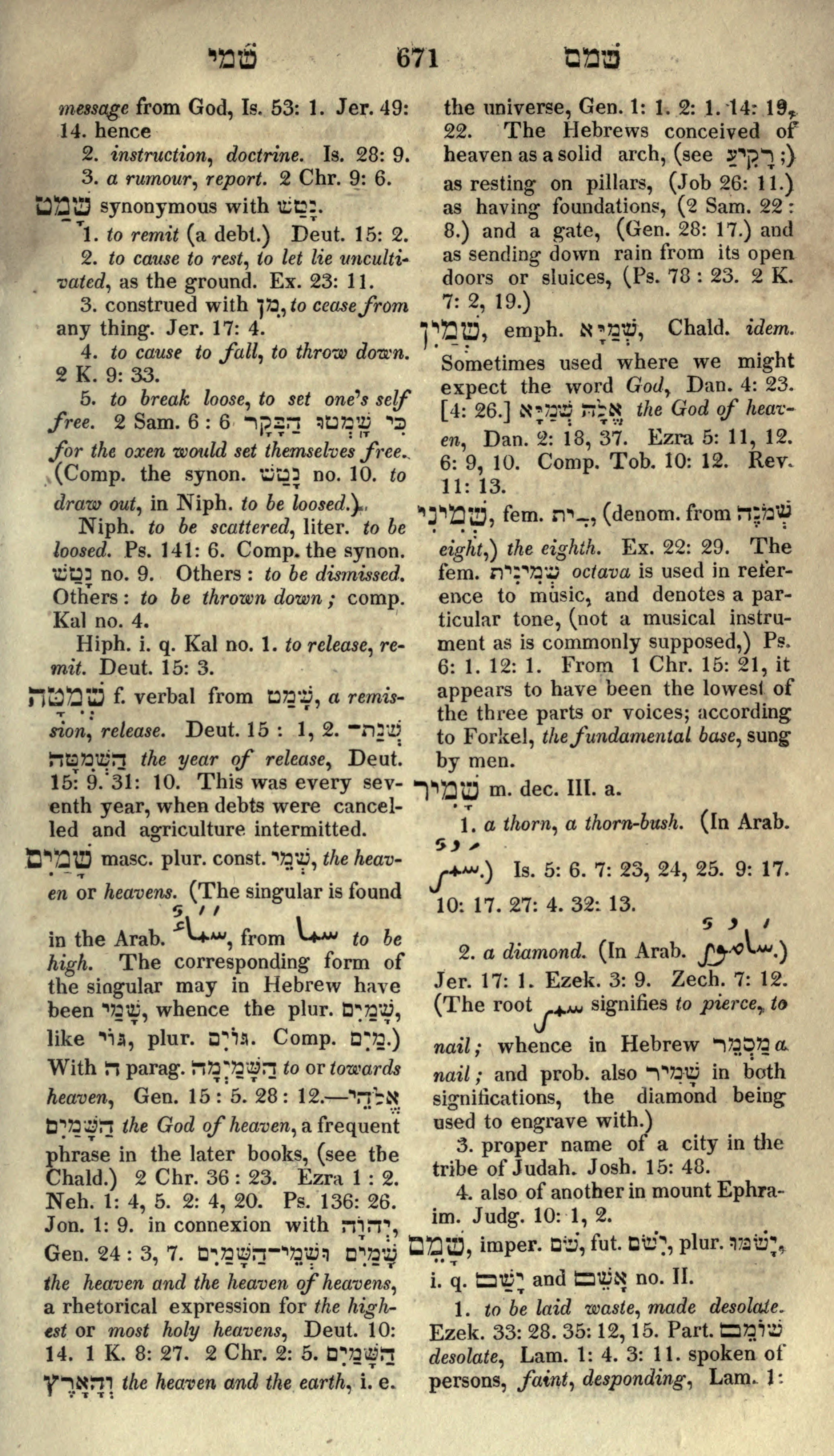 Gesenius Lexicon Page 685